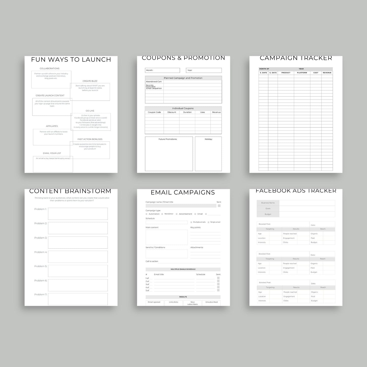 Digital Product Planner | Online Business Strategy Guide | PDF