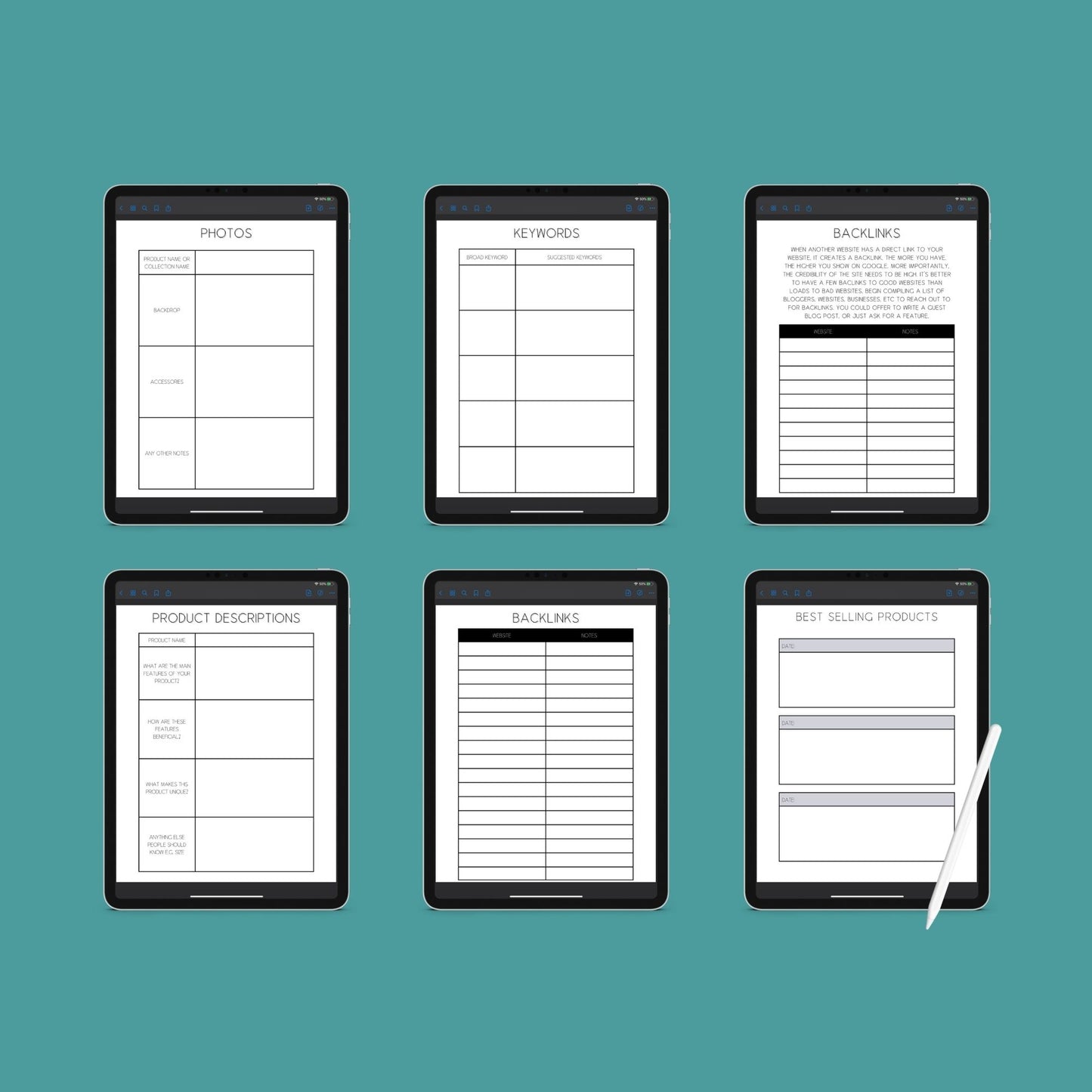Ecommerce Workbook | Online Business Planner & Growth Guide | PDF