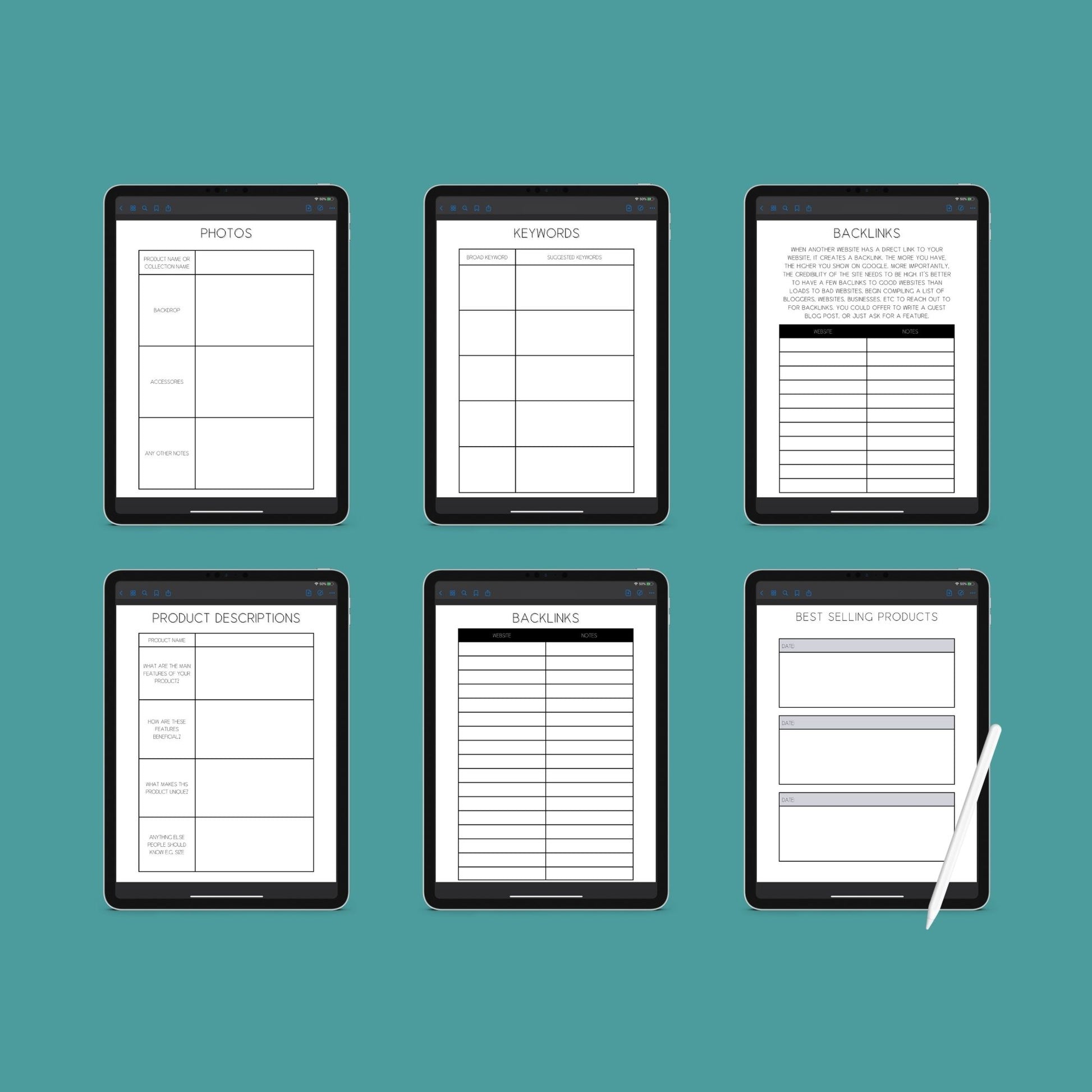 Ecommerce Workbook | Online Business Planner & Growth Guide | PDF