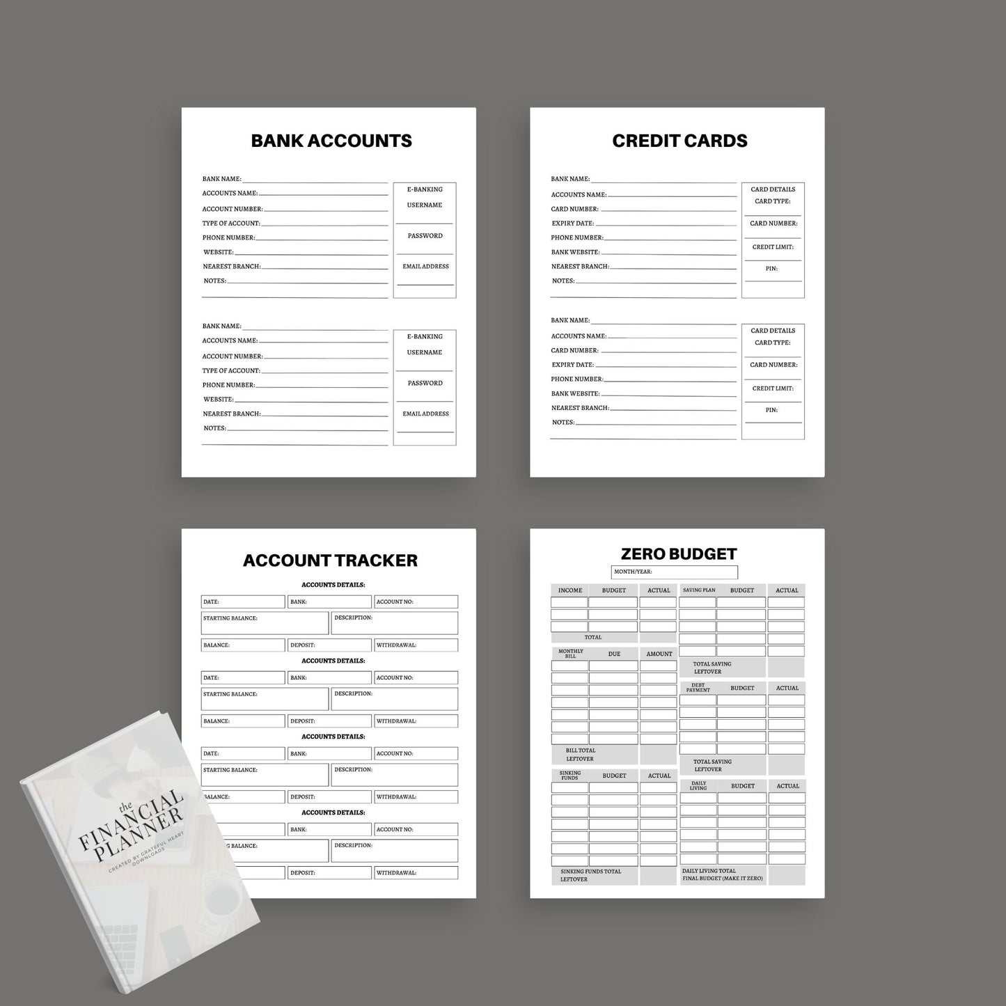 Financial Planner | Budget, Savings & Expense Tracker | PDF