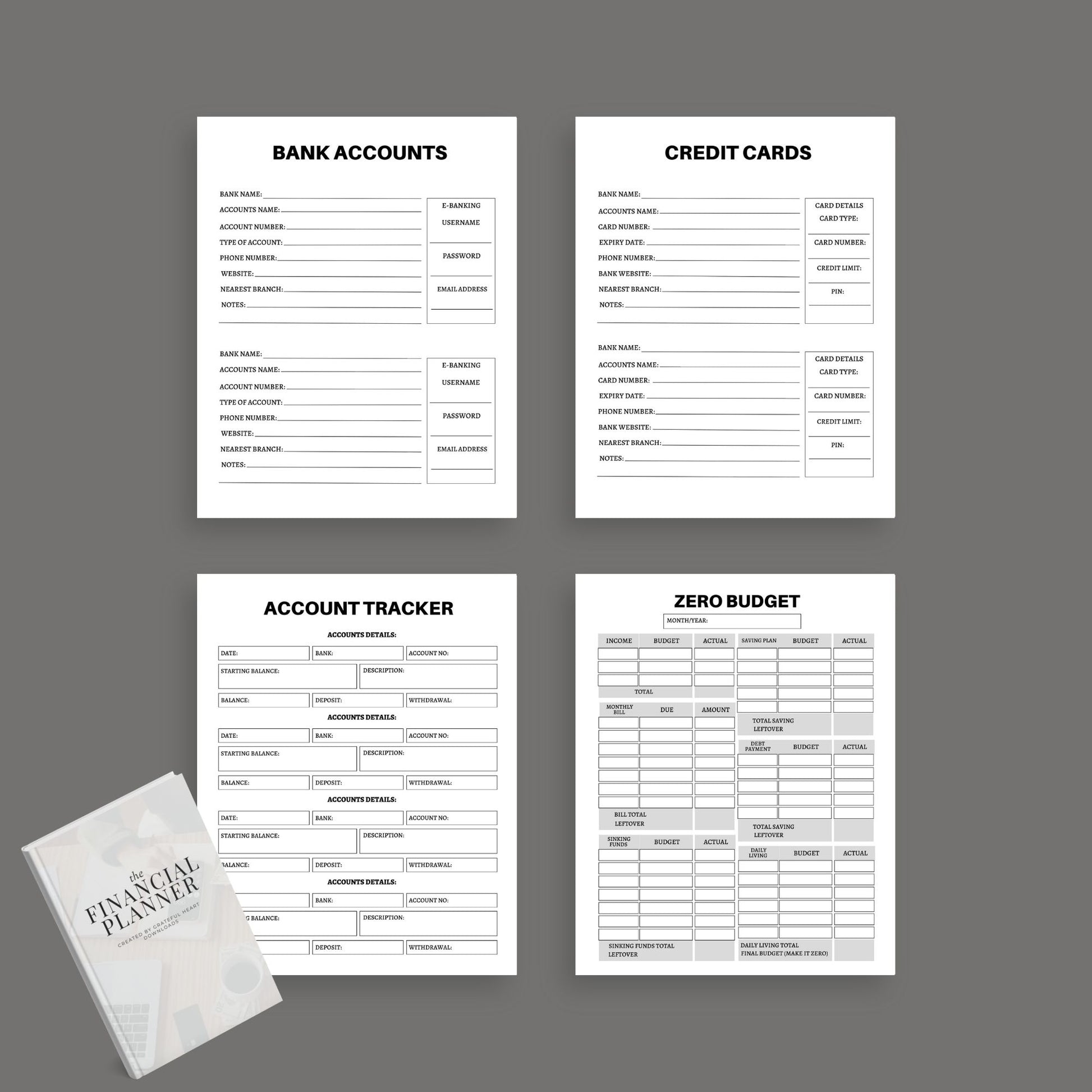 Financial Planner | Budget, Savings & Expense Tracker | PDF