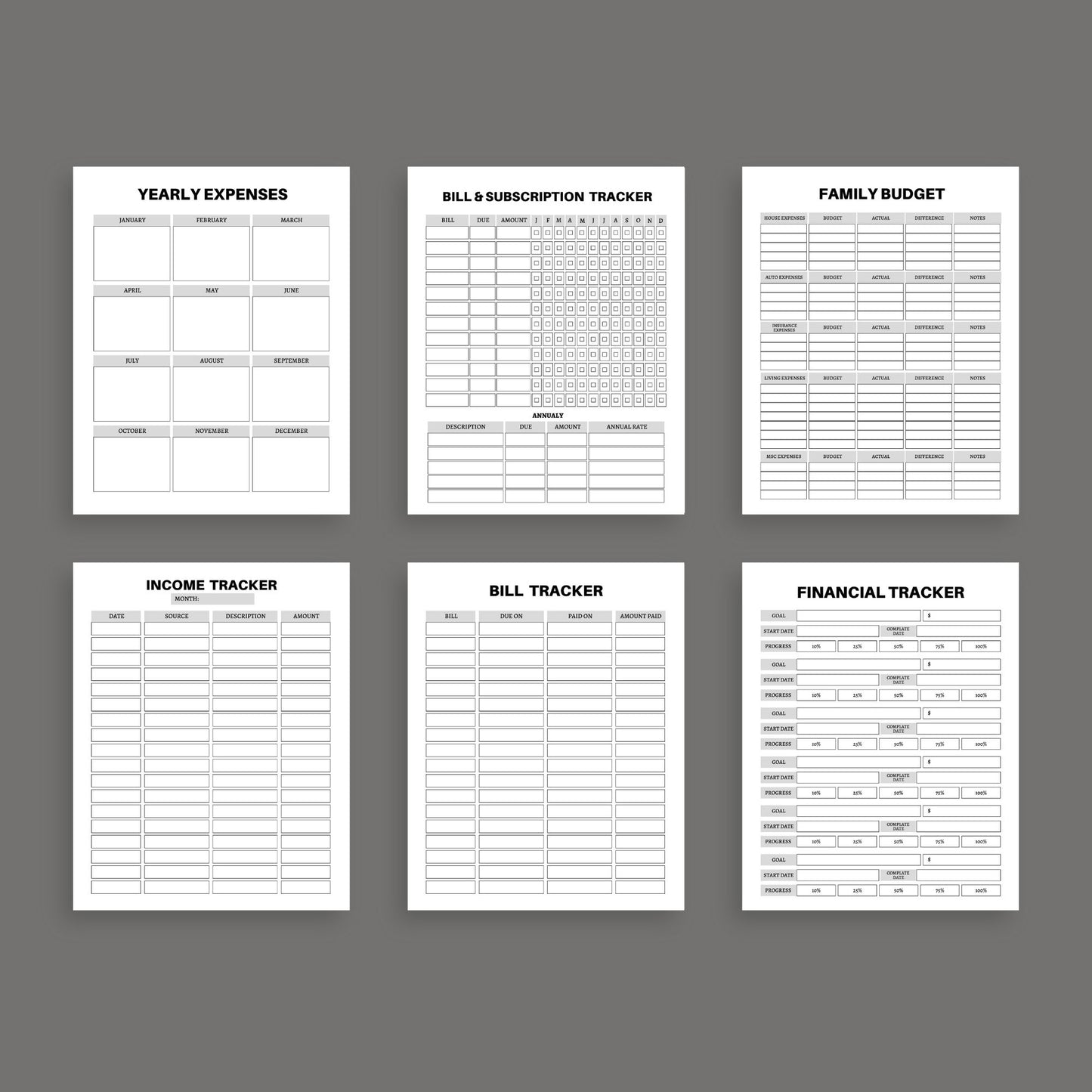 Financial Planner | Budget, Savings & Expense Tracker | PDF