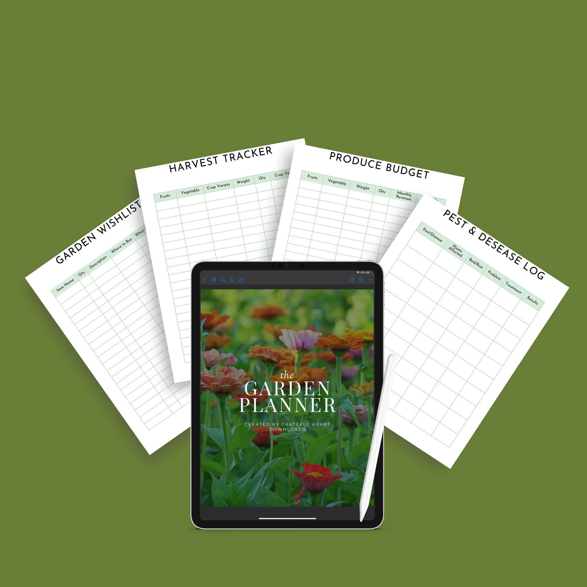 Garden Planner | Printable Gardening Organizer & Tracker | PDF