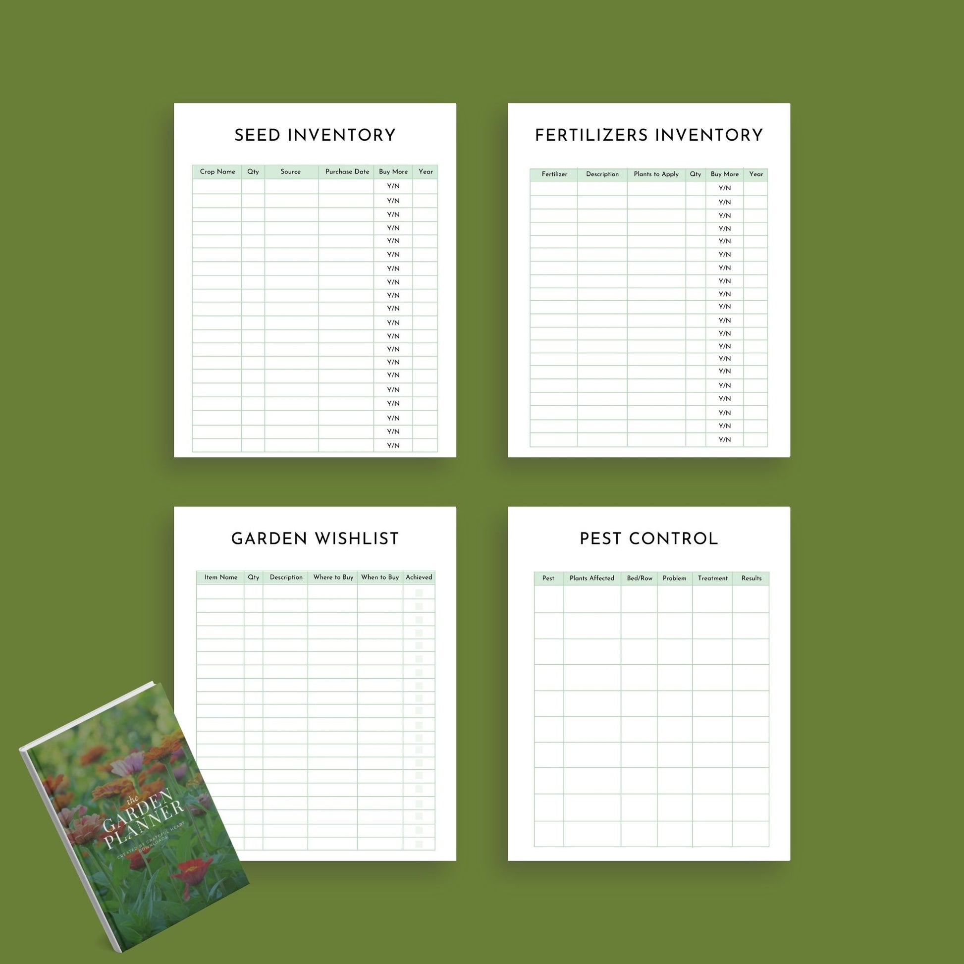 Garden Planner | Printable Gardening Organizer & Tracker | PDF