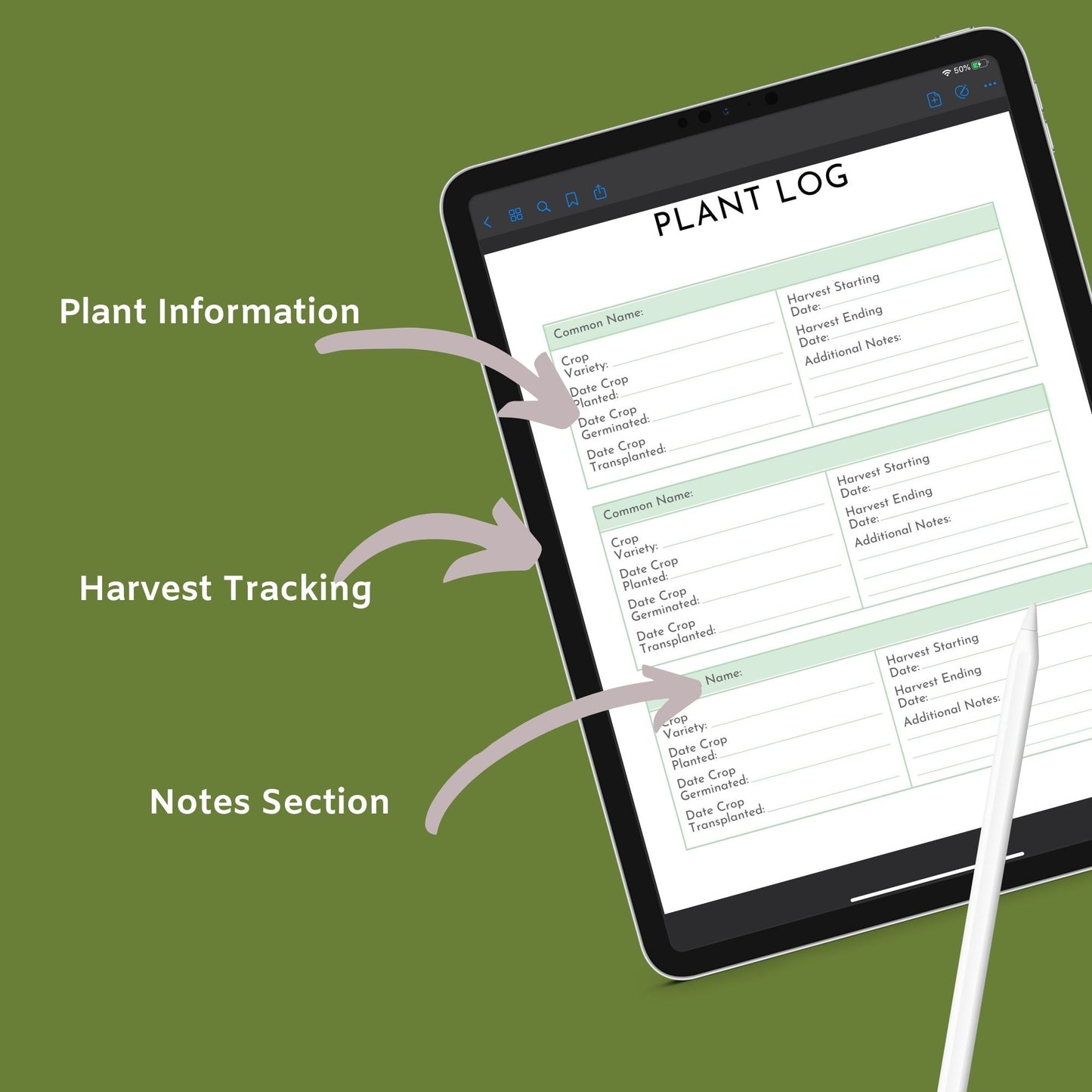 Garden Planner | Printable Gardening Organizer & Tracker | PDF