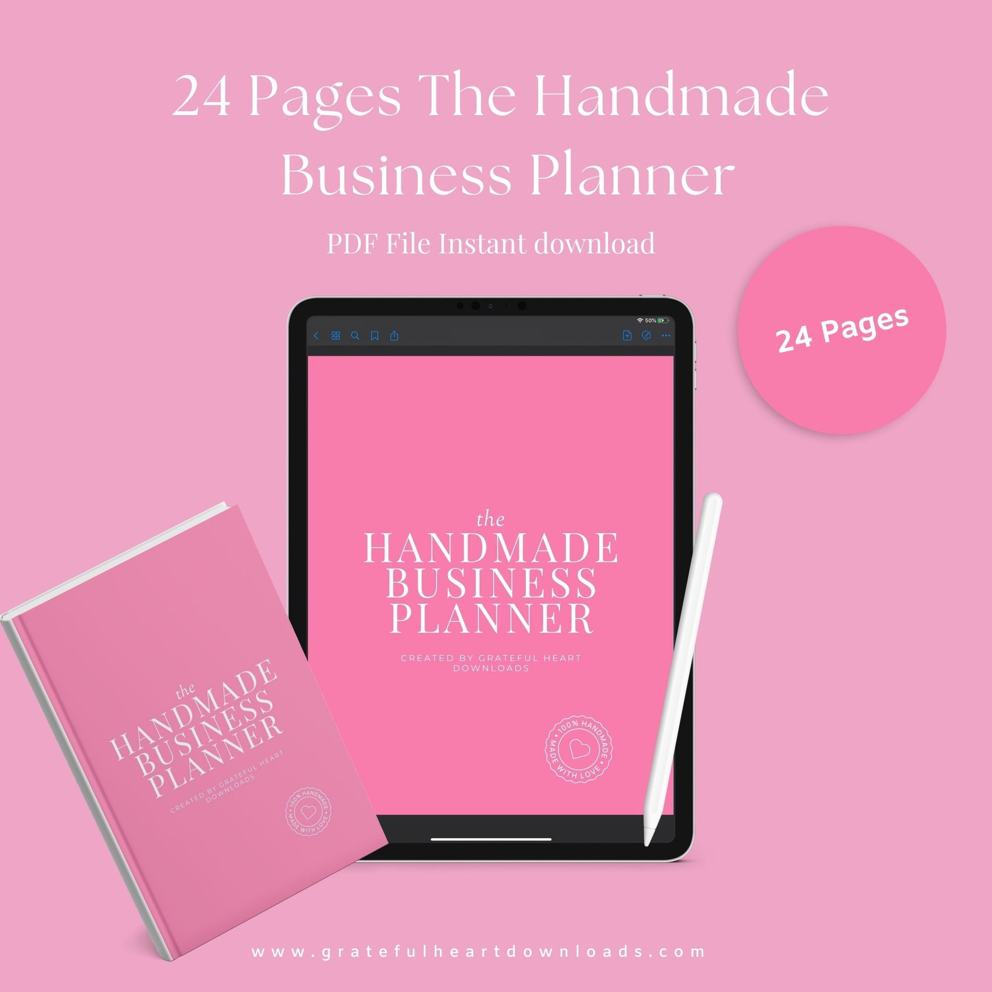 Handmade Business Planner | Etsy & Small Business Organizer | PDF"