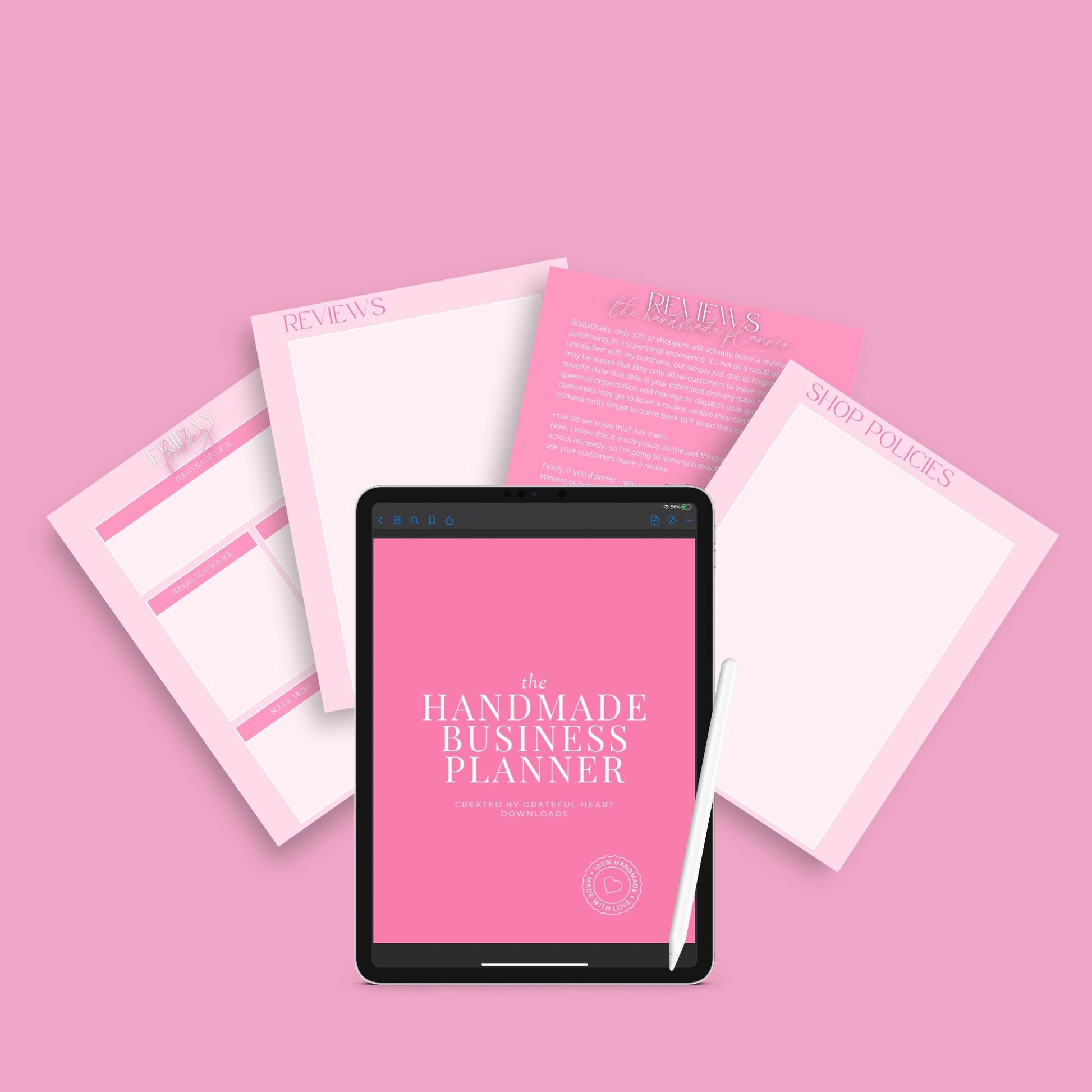 Handmade Business Planner | Etsy & Small Business Organizer | PDF"
