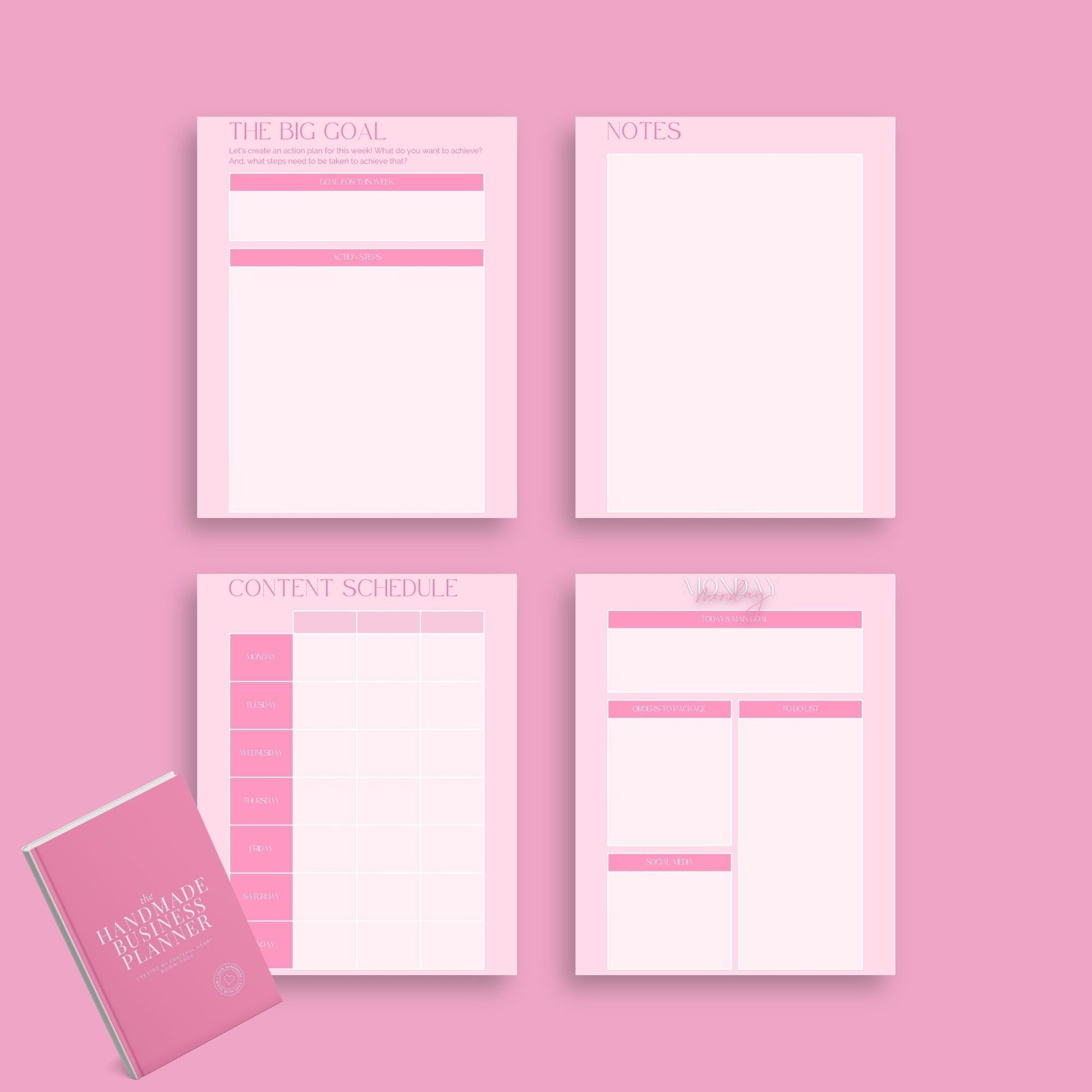 Handmade Business Planner | Etsy & Small Business Organizer | PDF"