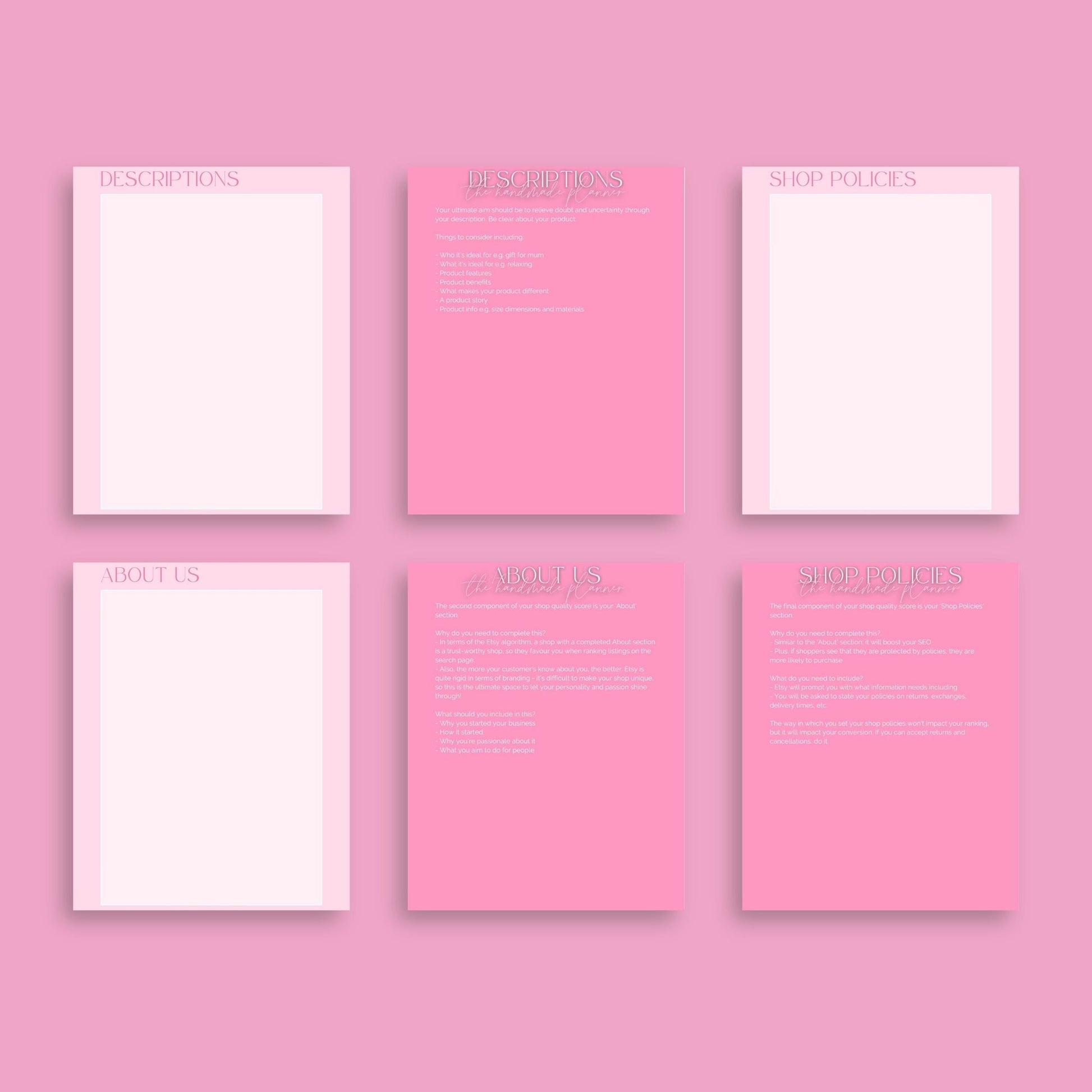 Handmade Business Planner | Etsy & Small Business Organizer | PDF"