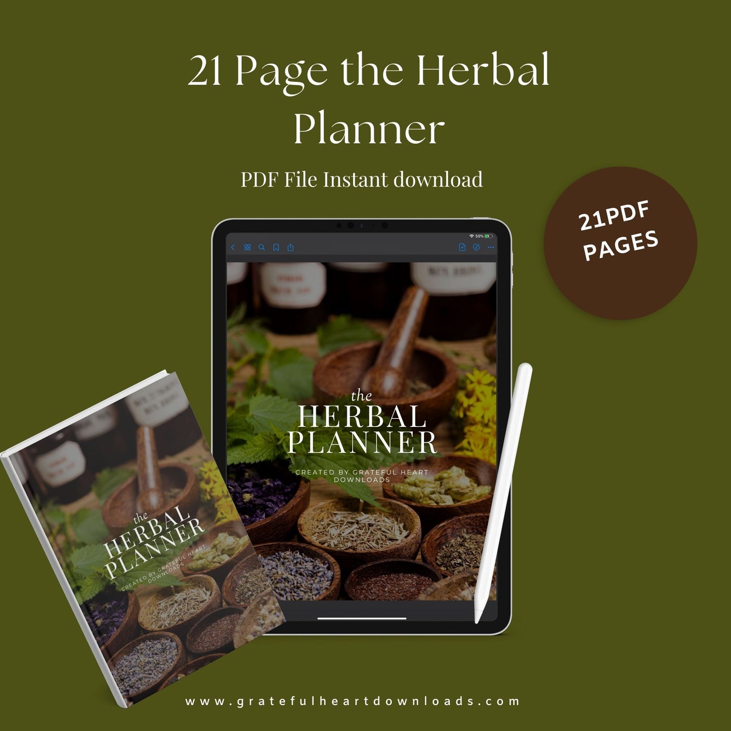 Herbal Planner | Herbalism, Essential Oils & Apothecary Guide | PDF