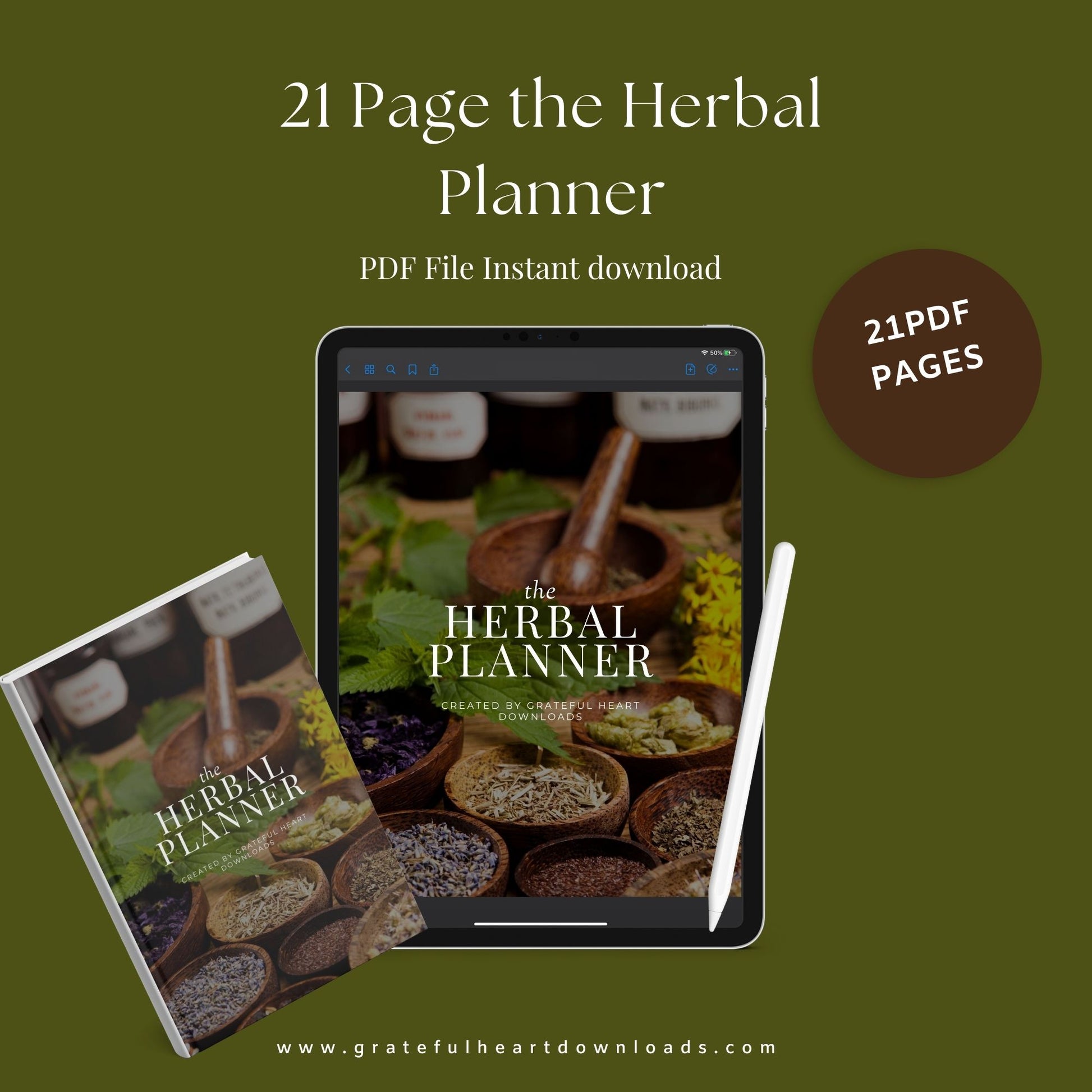 Herbal Planner | Herbalism, Essential Oils & Apothecary Guide | PDF