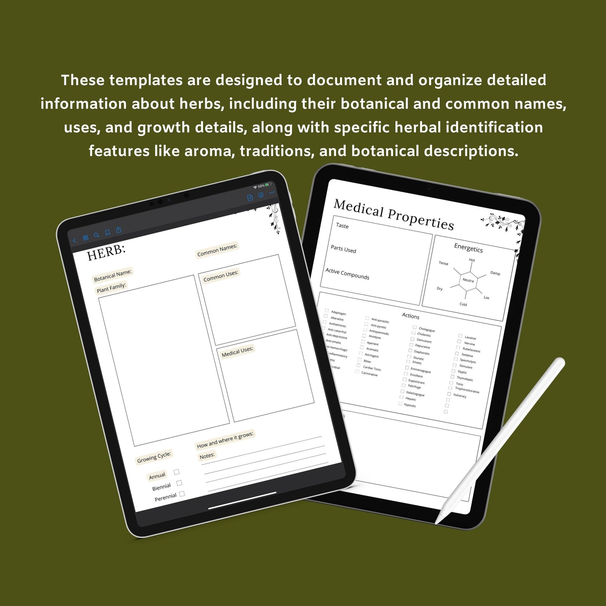 Herbal Planner | Herbalism, Essential Oils & Apothecary Guide | PDF
