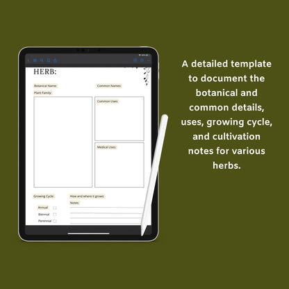 Herbal Planner | Herbalism, Essential Oils & Apothecary Guide | PDF