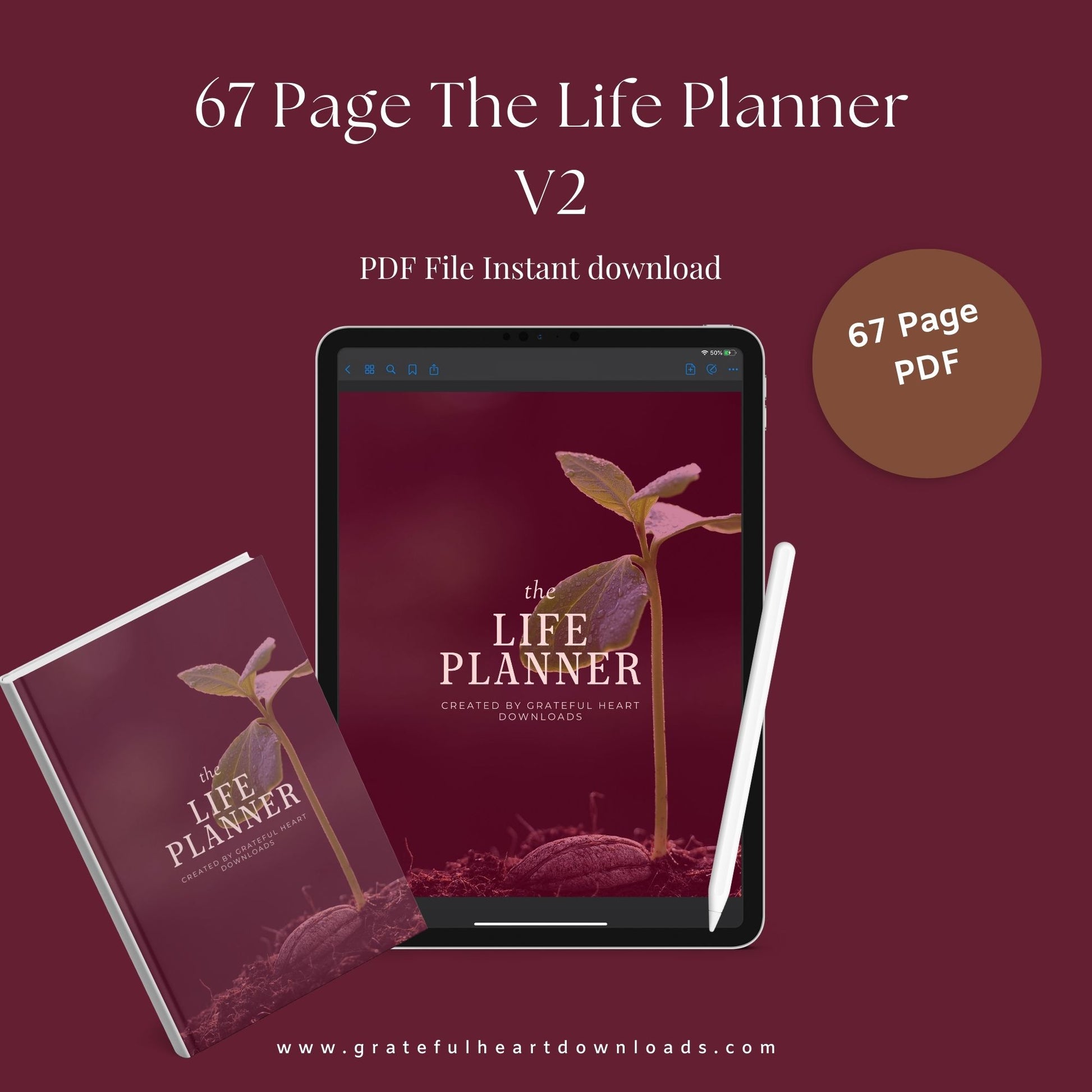 The Life Planner – Ultimate Digital Planner for Goals, Productivity, Budget & Wellness | Printable PDF