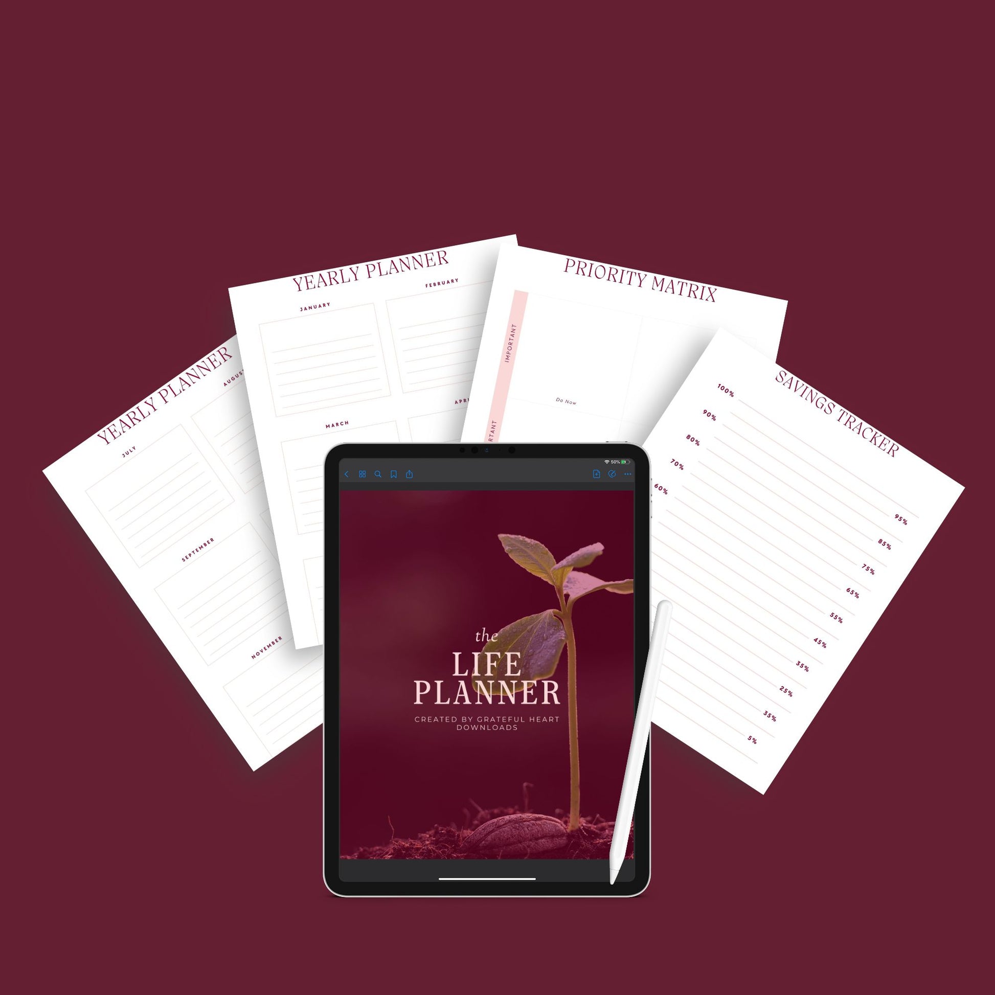 The Life Planner – Ultimate Digital Planner for Goals, Productivity, Budget & Wellness | Printable PDF