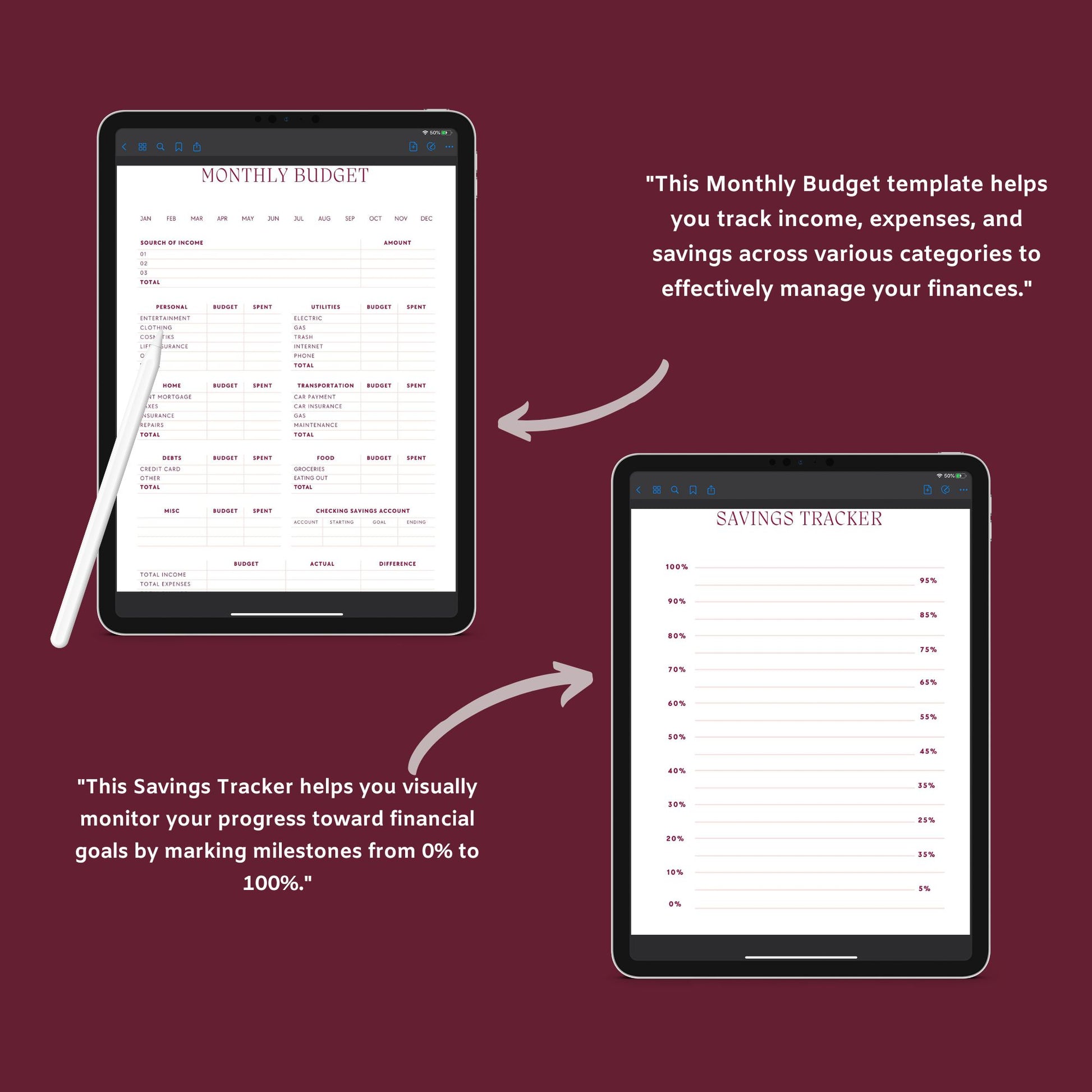 The Life Planner – Ultimate Digital Planner for Goals, Productivity, Budget & Wellness | Printable PDF
