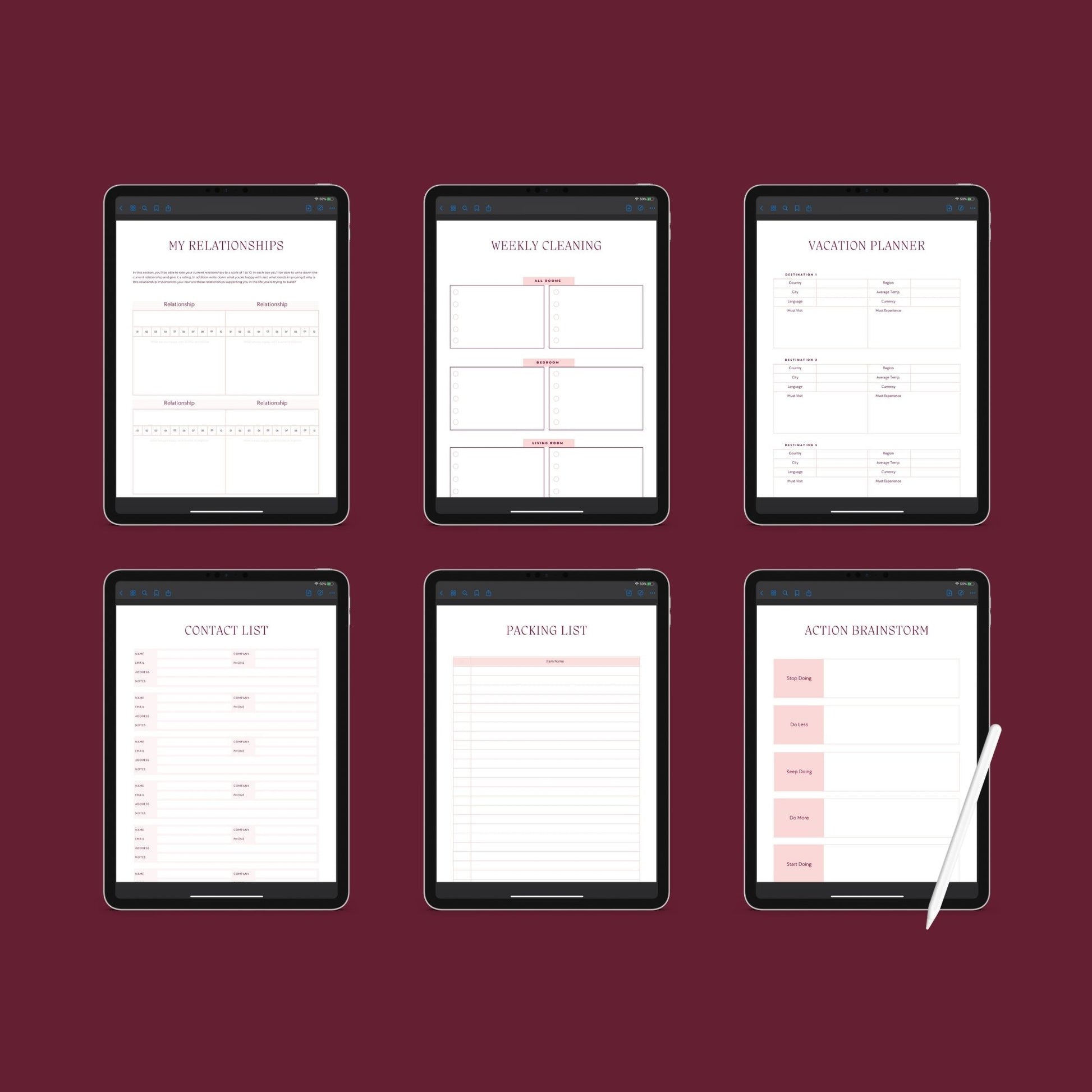 The Life Planner – Ultimate Digital Planner for Goals, Productivity, Budget & Wellness | Printable PDF