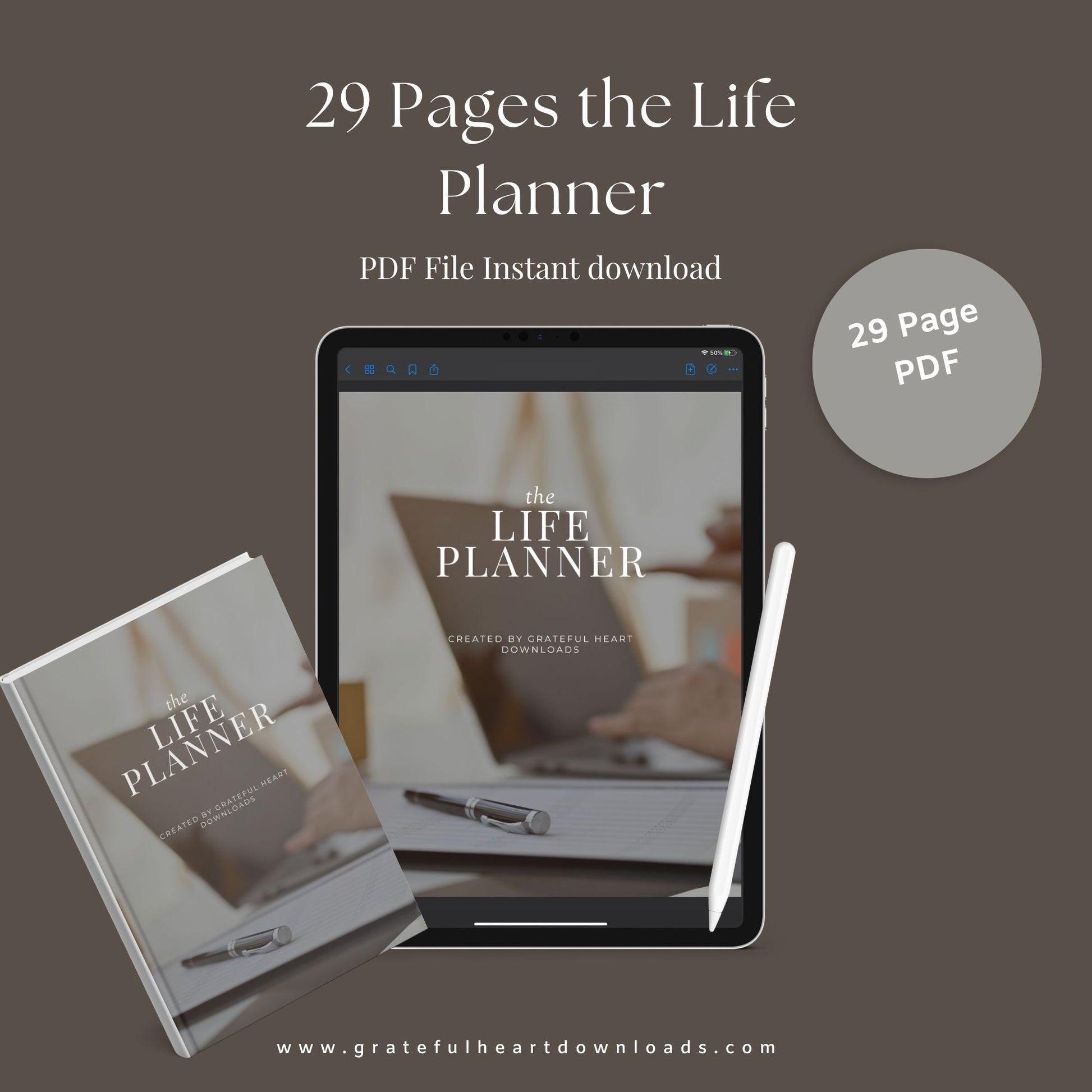 The Life Planner – Ultimate Digital Organizer for Goals, Budget, Health & Productivity | Printable PDF