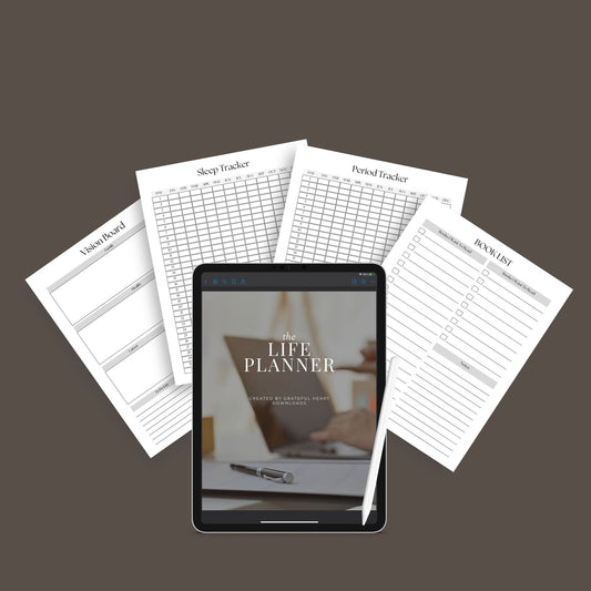 The Life Planner – Ultimate Digital Organizer for Goals, Budget, Health & Productivity | Printable PDF