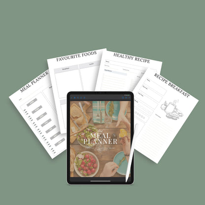 The Meal Planner – Digital Weekly & Monthly Meal Planning, Grocery List & Recipe Organizer | Printable PDF