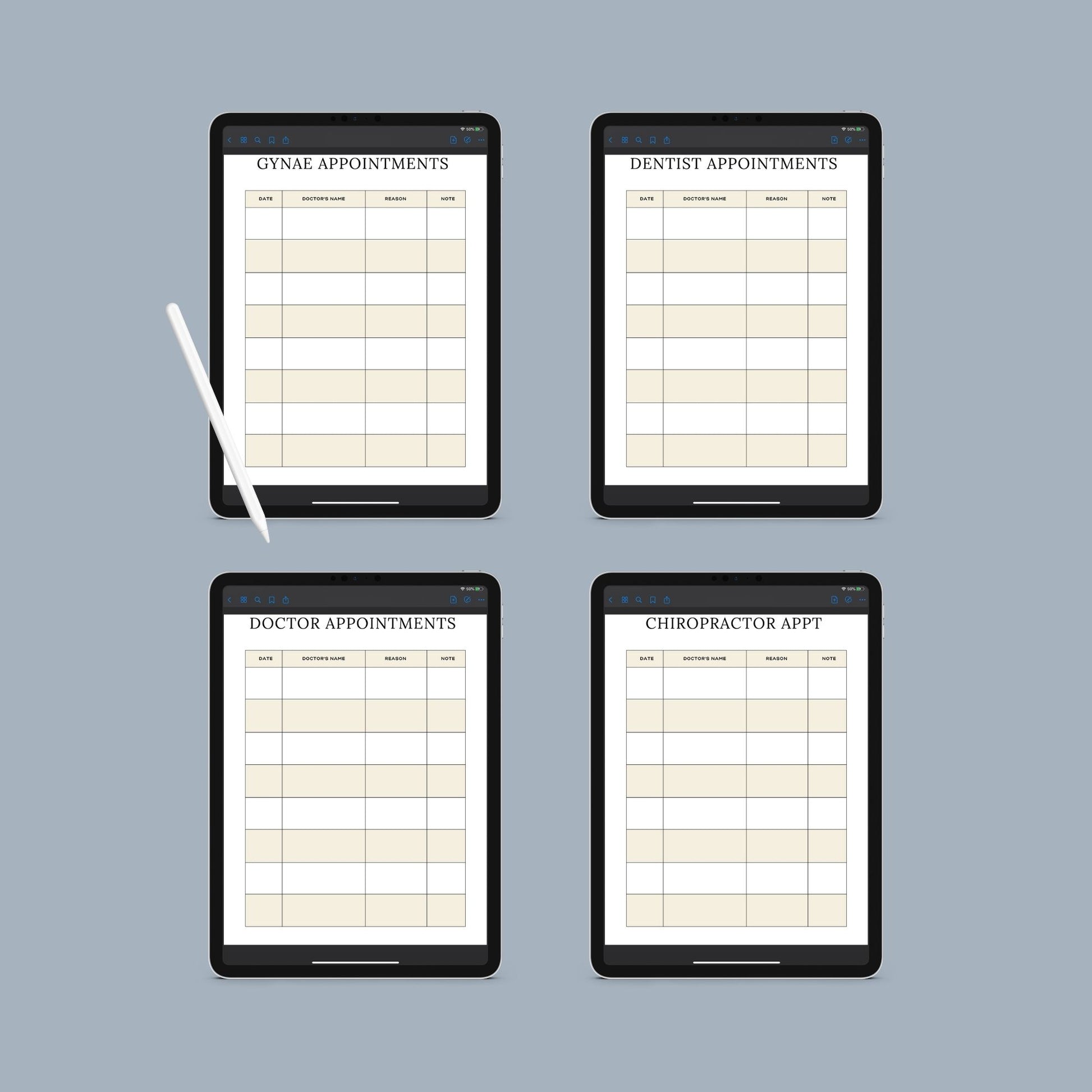 The Medical Planner – Track Appointments, Medications & Health Records | Printable PDF