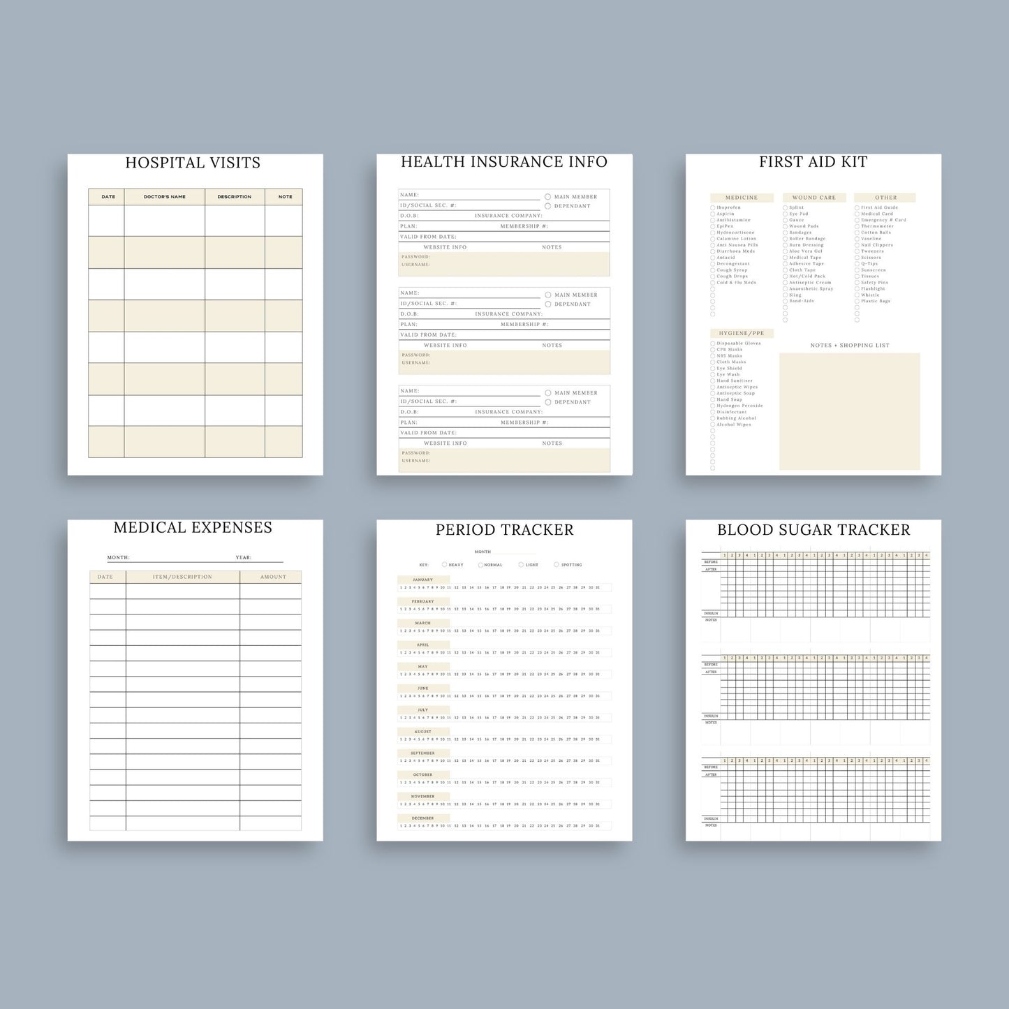 The Medical Planner – Track Appointments, Medications & Health Records | Printable PDF