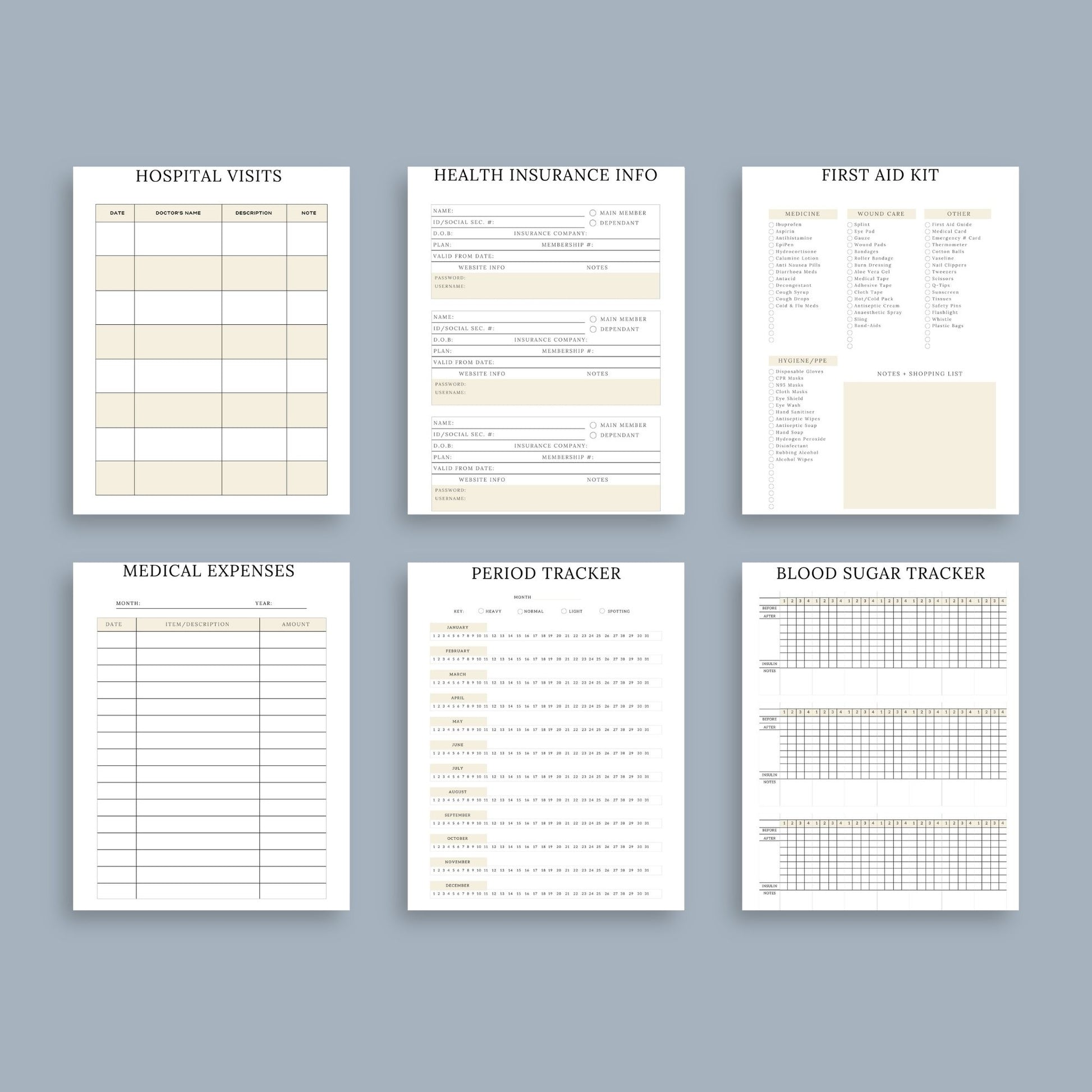The Medical Planner – Track Appointments, Medications & Health Records | Printable PDF