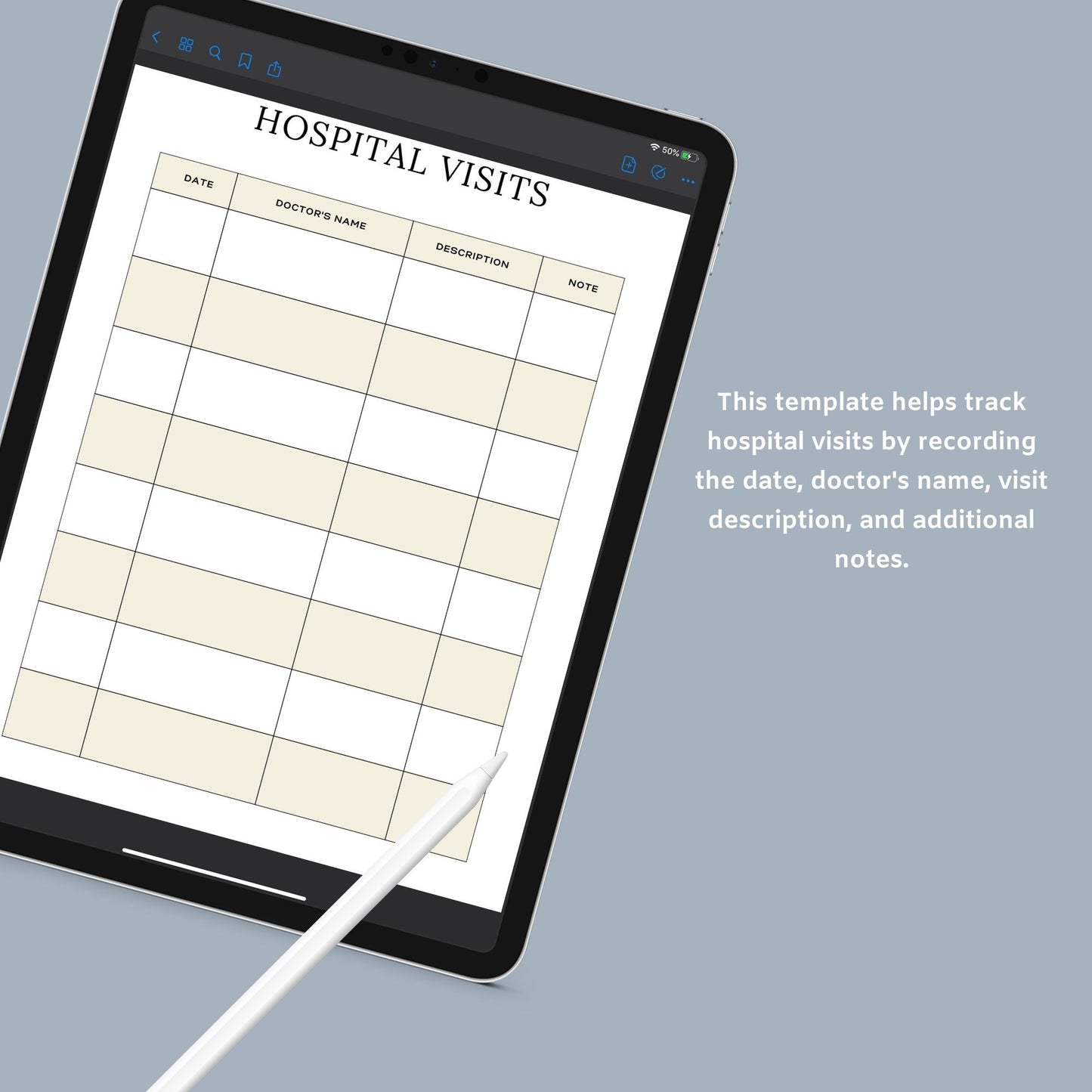 The Medical Planner – Track Appointments, Medications & Health Records | Printable PDF