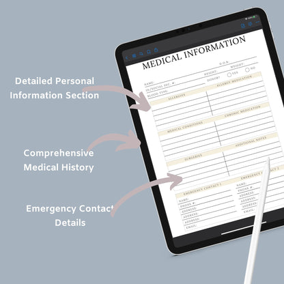 The Medical Planner – Track Appointments, Medications & Health Records | Printable PDF