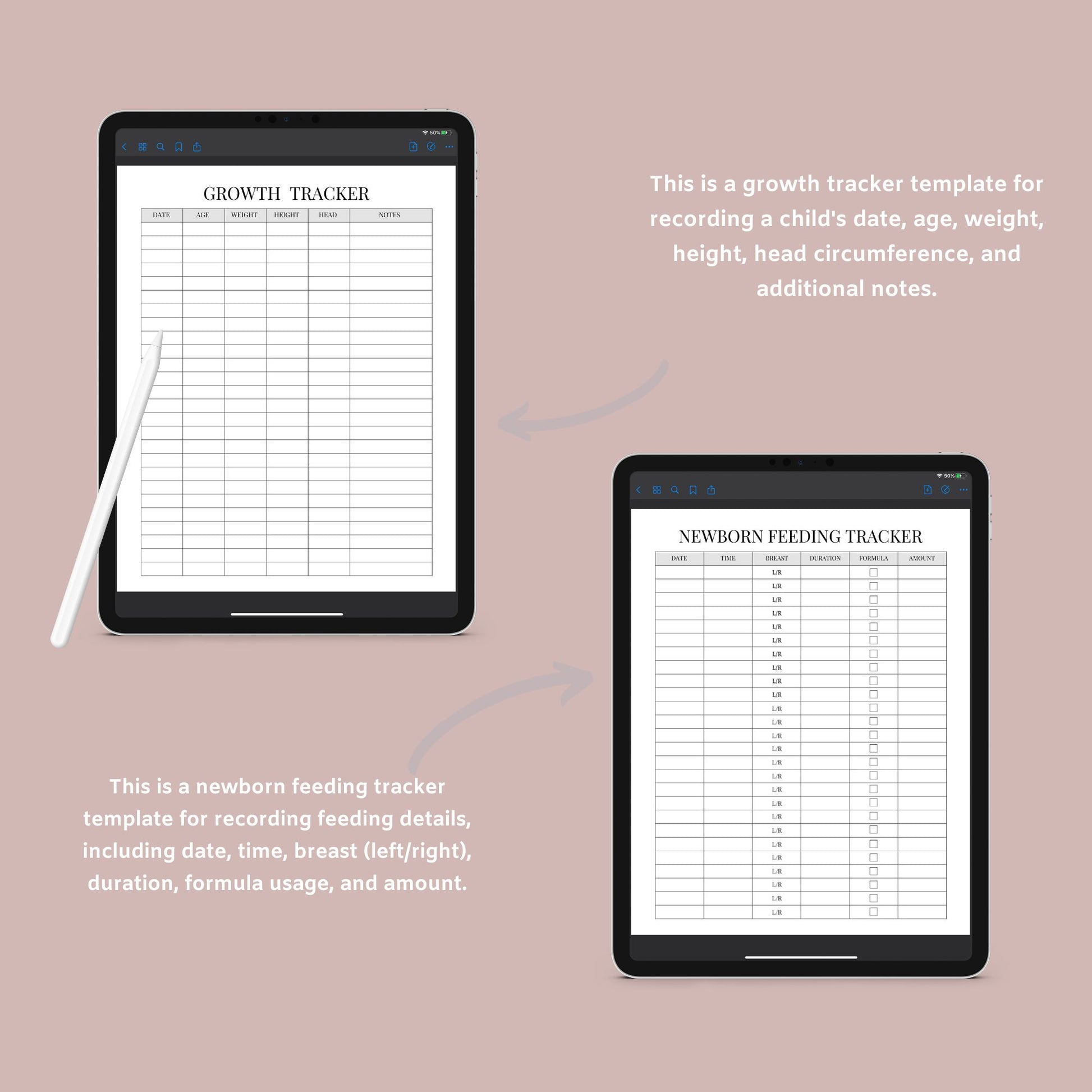 The Newborn Planner – Baby Feeding, Sleep & Health Tracker | Printable PDF