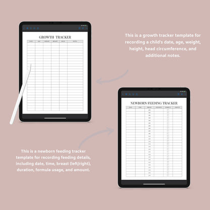 The Newborn Planner – Baby Feeding, Sleep & Health Tracker | Printable PDF