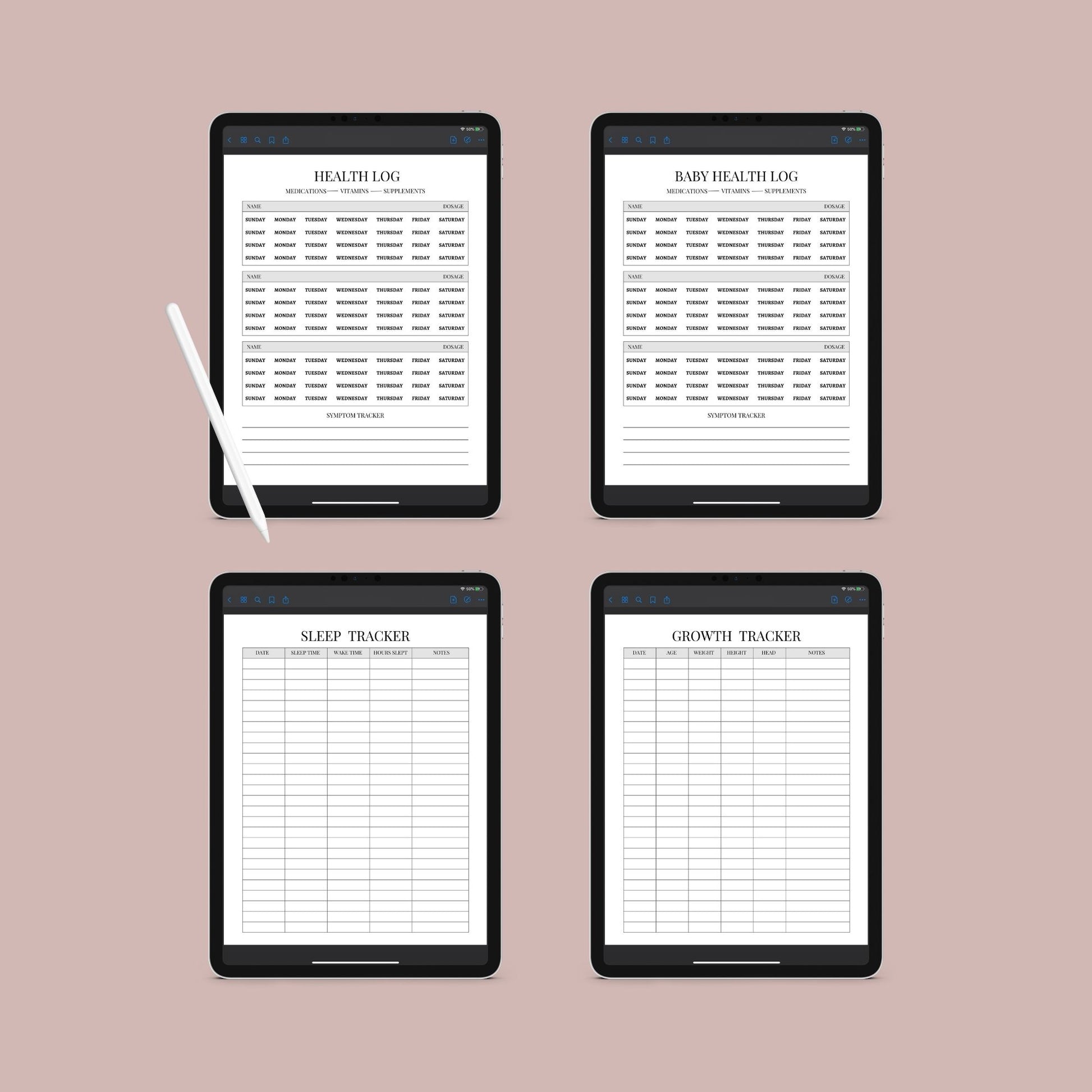 The Newborn Planner – Baby Feeding, Sleep & Health Tracker | Printable PDF