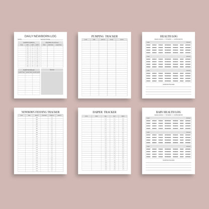The Newborn Planner – Baby Feeding, Sleep & Health Tracker | Printable PDF
