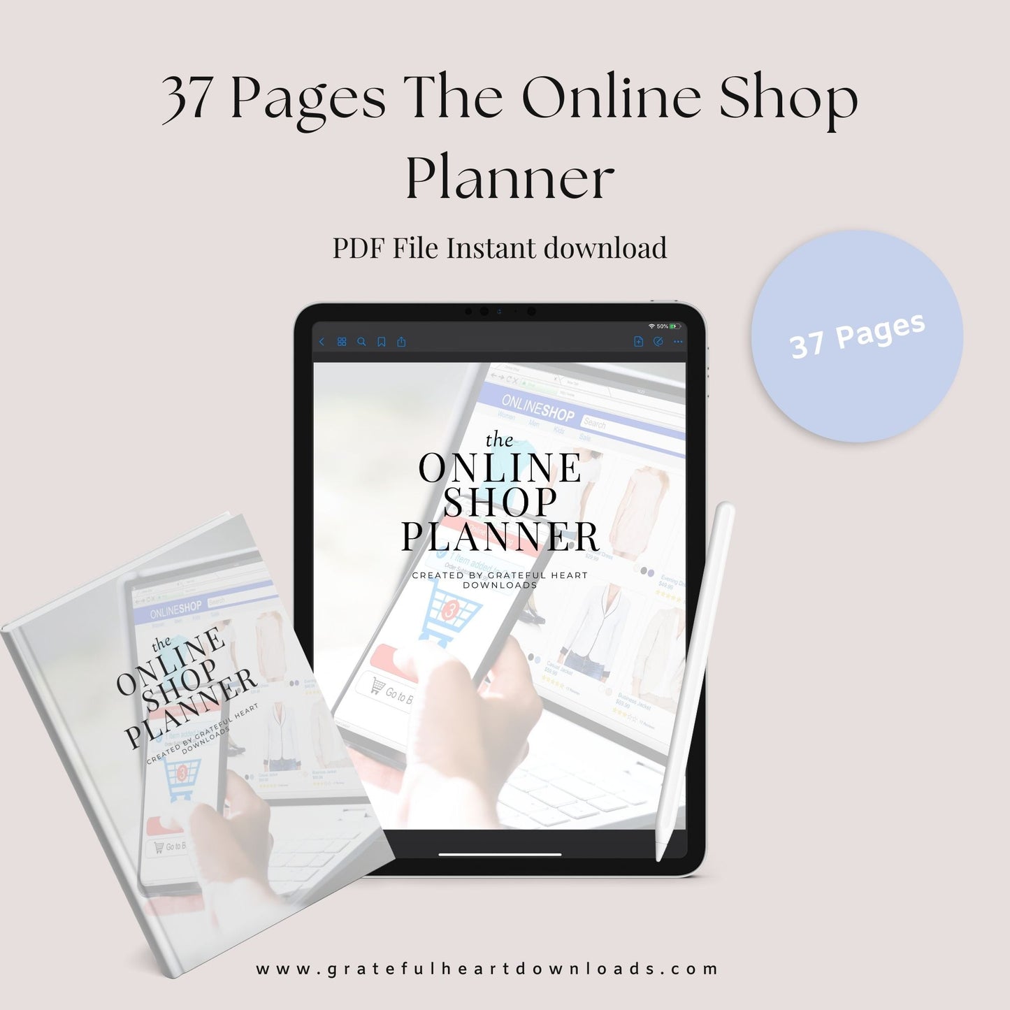 The Online Shop Planner – Business, Inventory & Marketing Tracker for E-Commerce Success | Printable PDF