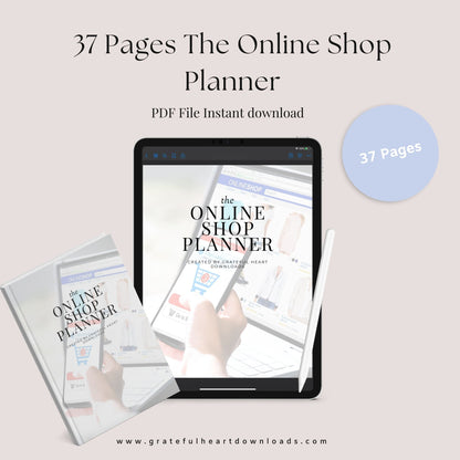 The Online Shop Planner – Business, Inventory & Marketing Tracker for E-Commerce Success | Printable PDF