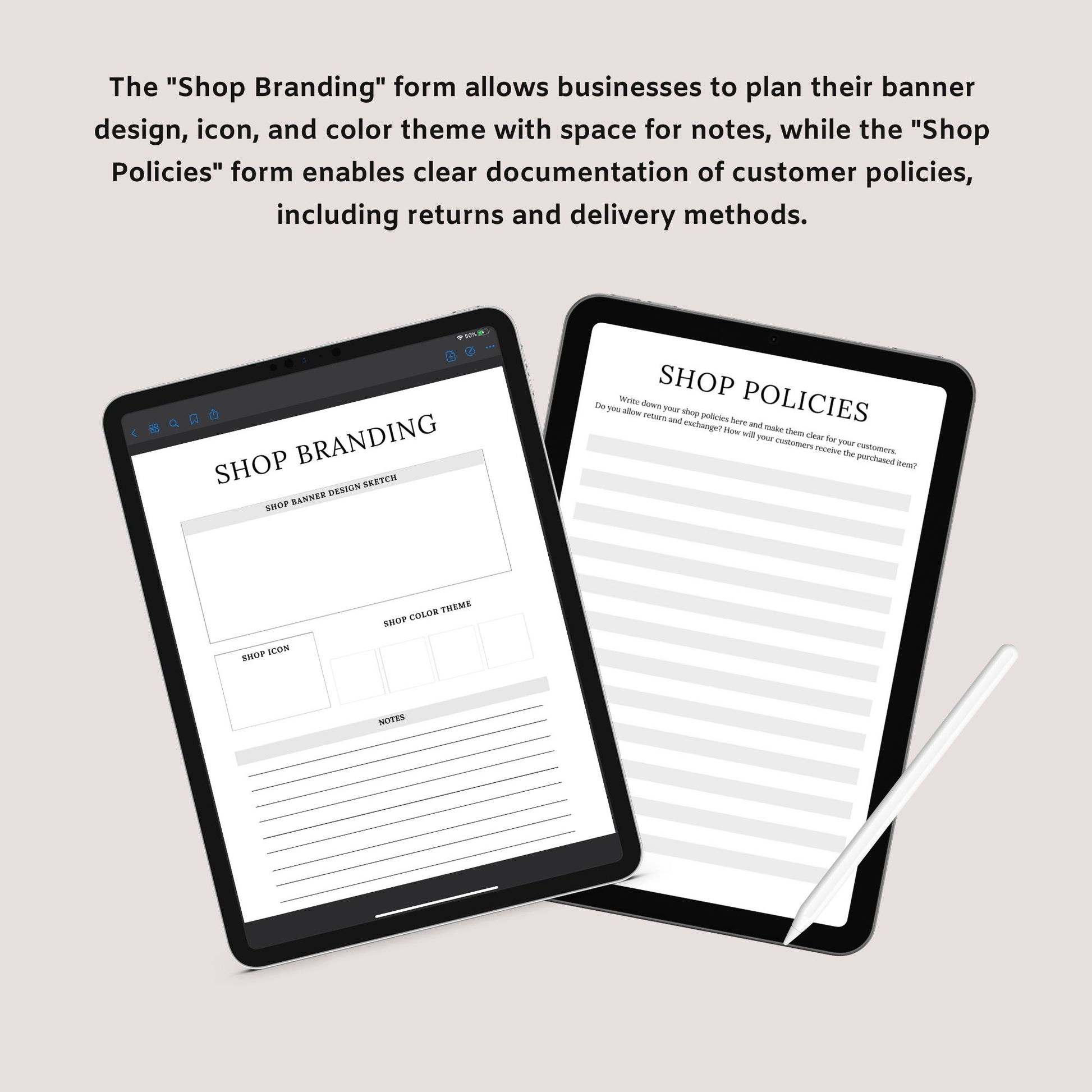 The Online Shop Planner – Business, Inventory & Marketing Tracker for E-Commerce Success | Printable PDF