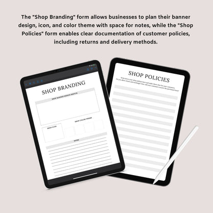 The Online Shop Planner – Business, Inventory & Marketing Tracker for E-Commerce Success | Printable PDF