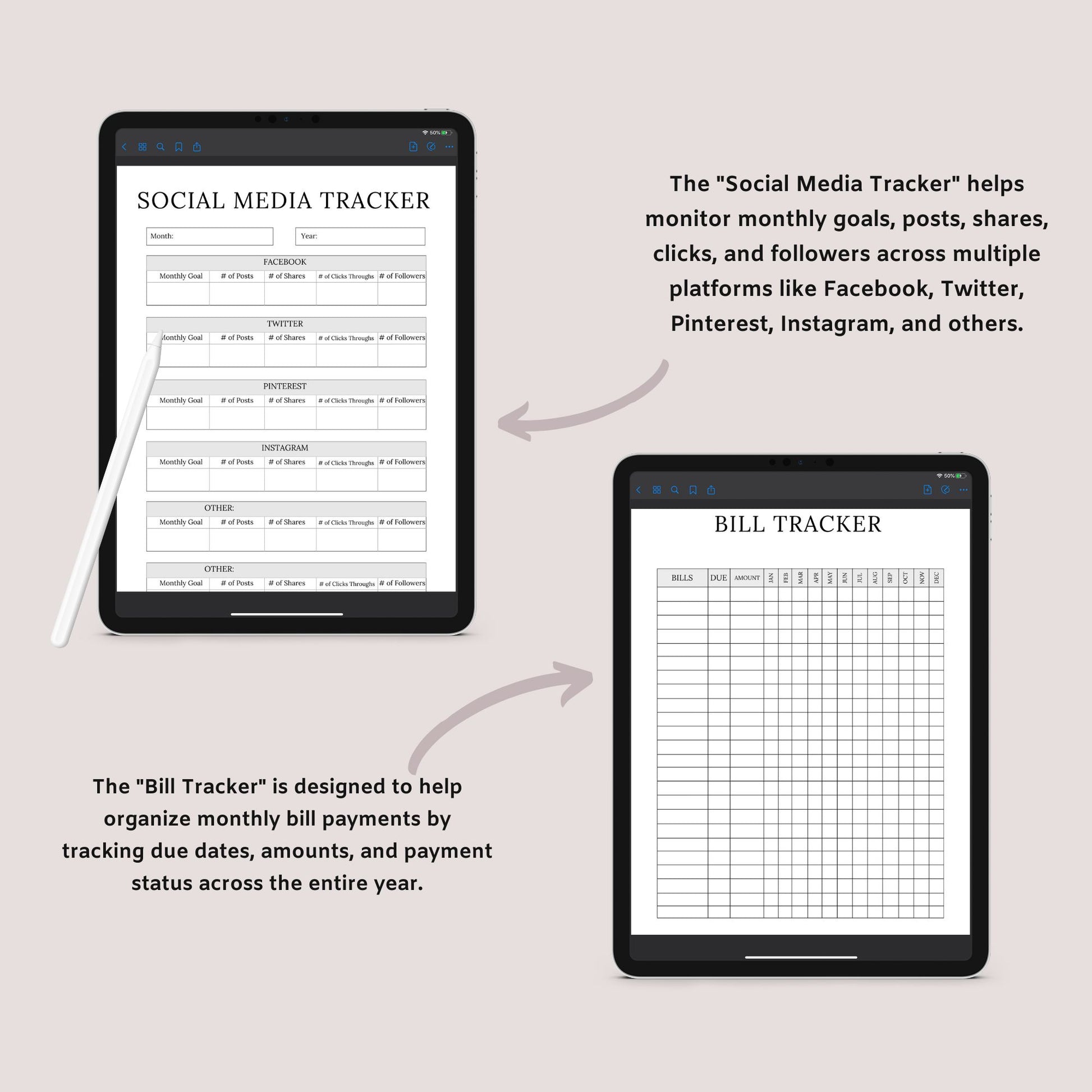 The Online Shop Planner – Business, Inventory & Marketing Tracker for E-Commerce Success | Printable PDF