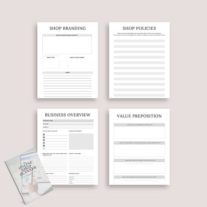 The Online Shop Planner – Business, Inventory & Marketing Tracker for E-Commerce Success | Printable PDF