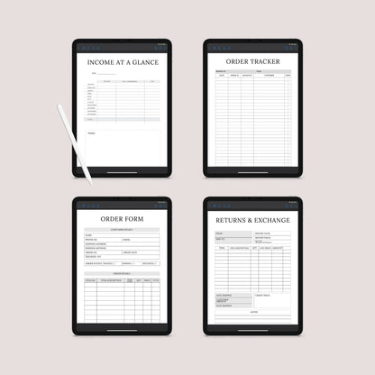 The Online Shop Planner – Business, Inventory & Marketing Tracker for E-Commerce Success | Printable PDF