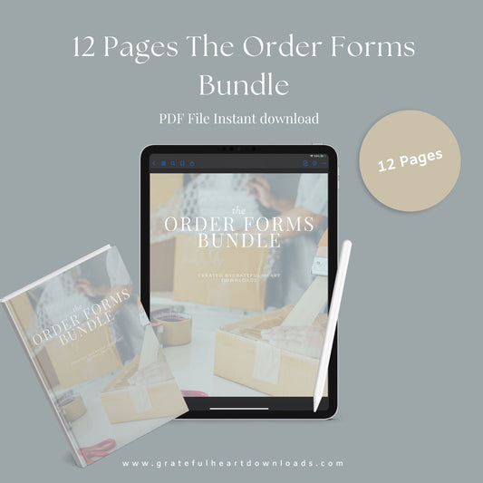 The Order Forms Bundle – Printable Custom Order Tracking Forms for Small Businesses & Handmade Shops | Digital Download