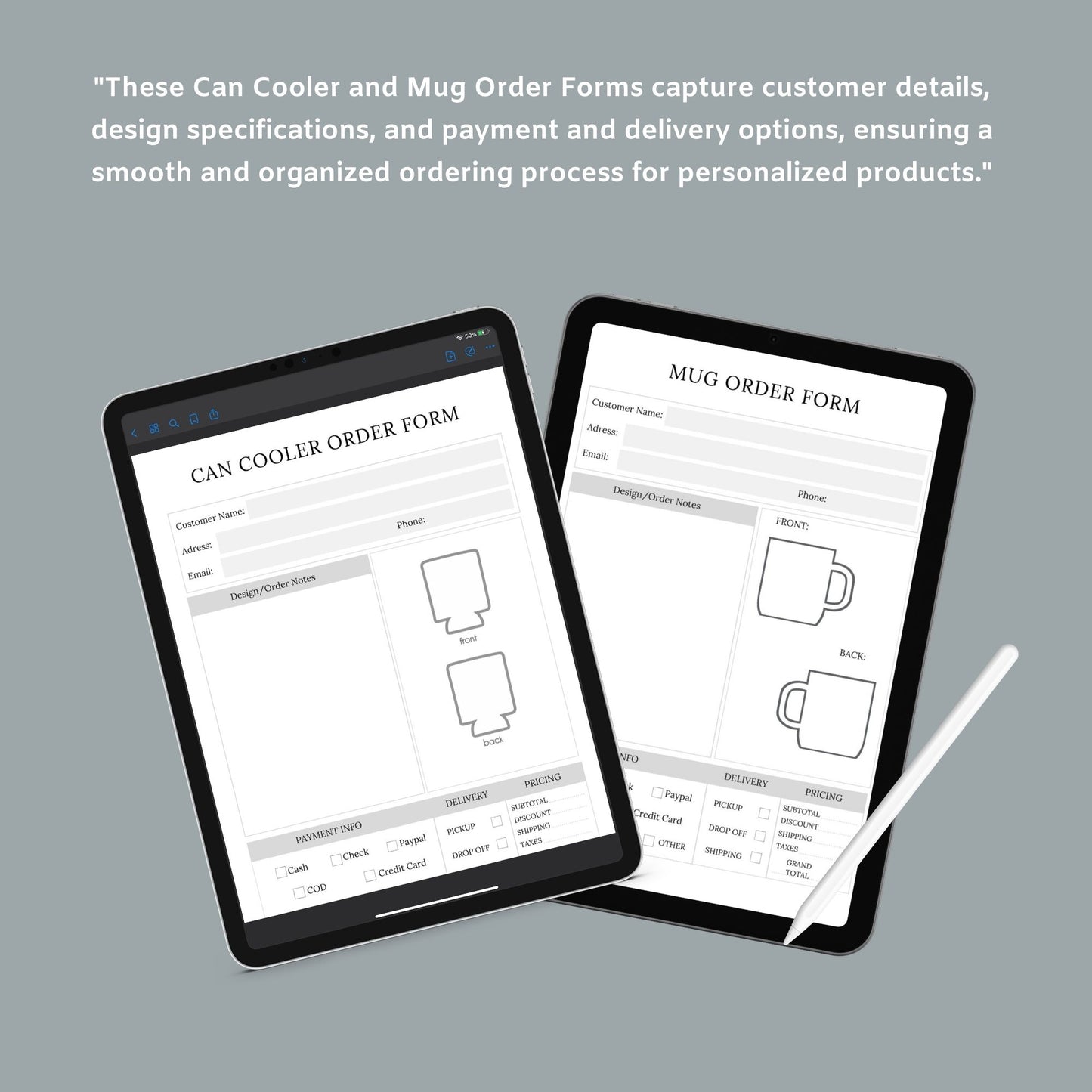 The Order Forms Bundle – Printable Custom Order Tracking Forms for Small Businesses & Handmade Shops | Digital Download