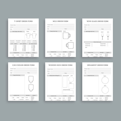 The Order Forms Bundle – Printable Custom Order Tracking Forms for Small Businesses & Handmade Shops | Digital Download