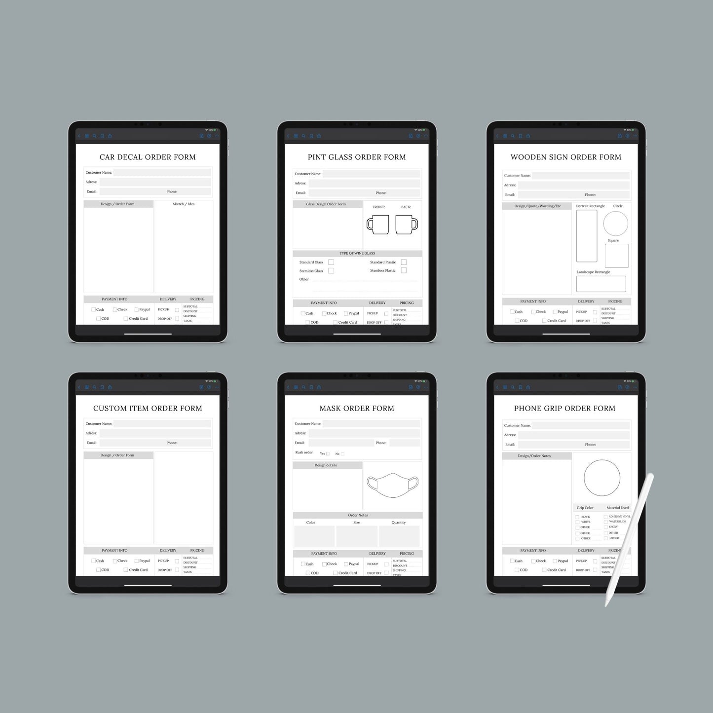 The Order Forms Bundle – Printable Custom Order Tracking Forms for Small Businesses & Handmade Shops | Digital Download