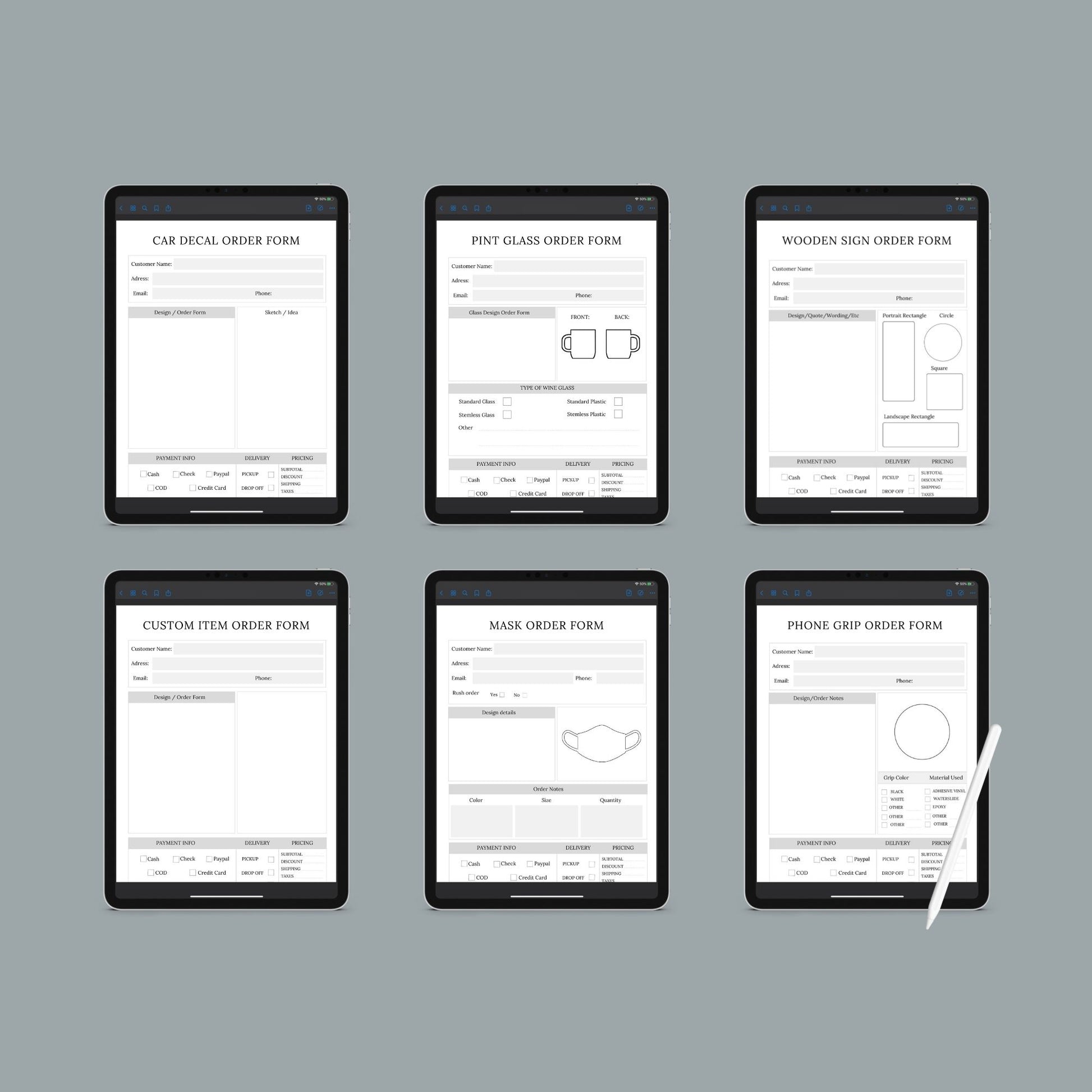 The Order Forms Bundle – Printable Custom Order Tracking Forms for Small Businesses & Handmade Shops | Digital Download