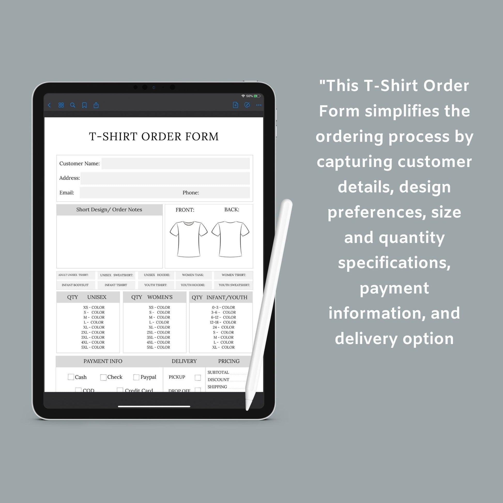 The Order Forms Bundle – Printable Custom Order Tracking Forms for Small Businesses & Handmade Shops | Digital Download