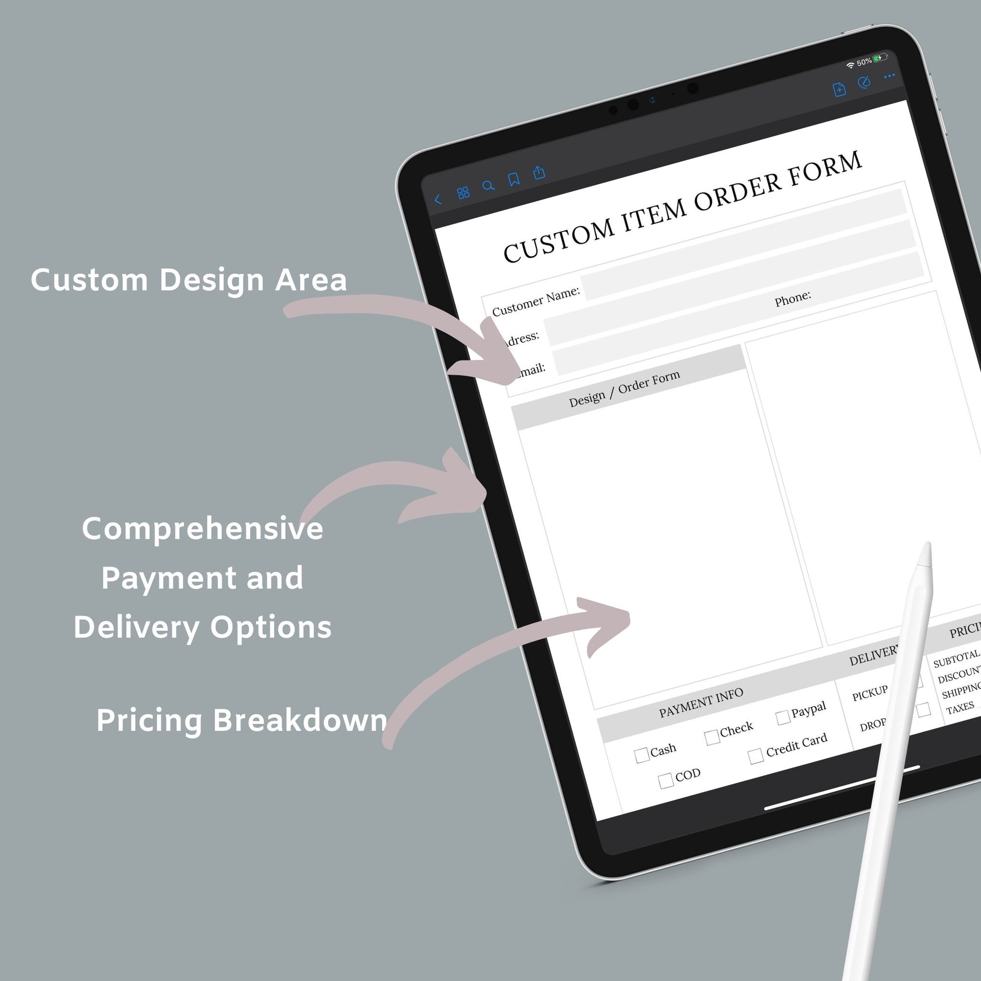 The Order Forms Bundle – Printable Custom Order Tracking Forms for Small Businesses & Handmade Shops | Digital Download