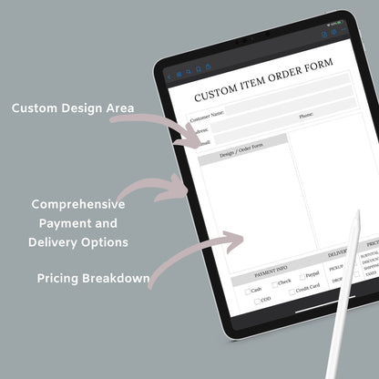 The Order Forms Bundle – Printable Custom Order Tracking Forms for Small Businesses & Handmade Shops | Digital Download