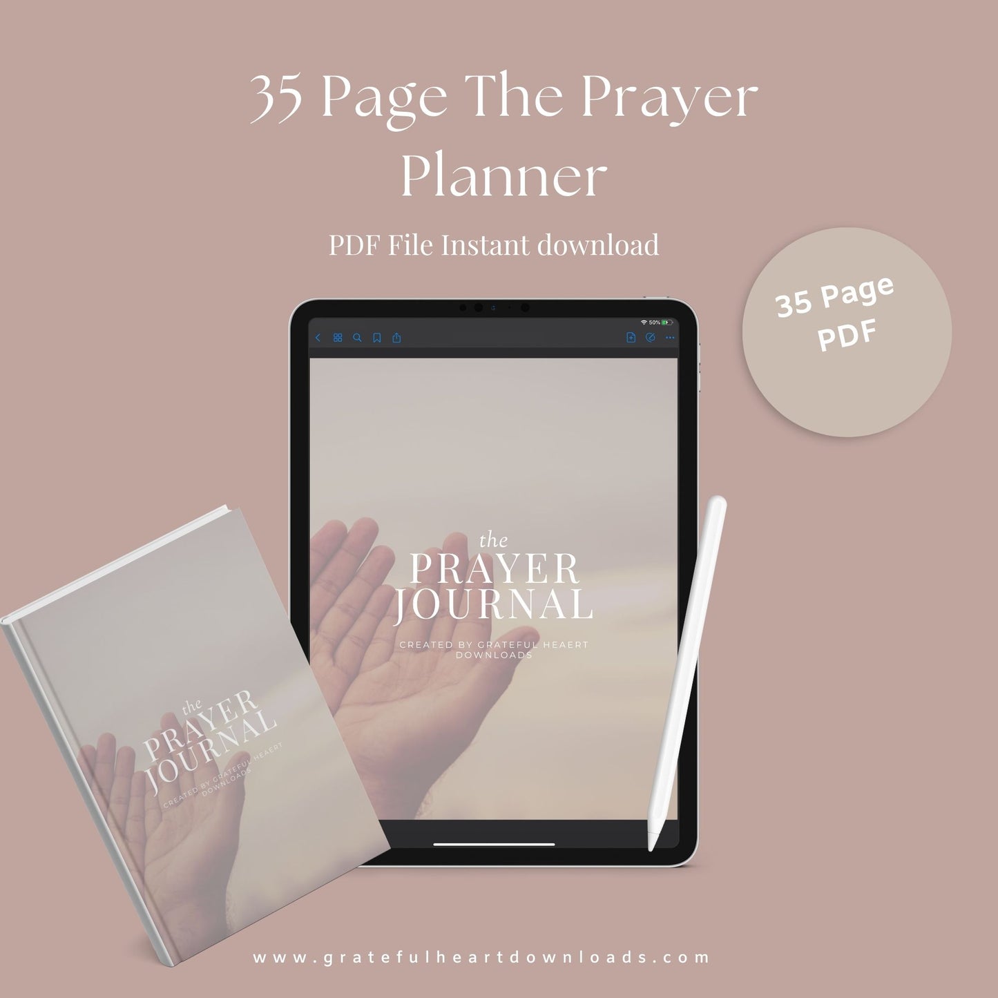 The Prayer Journal – Guided Faith-Based Reflection & Gratitude Planner | Printable PDF