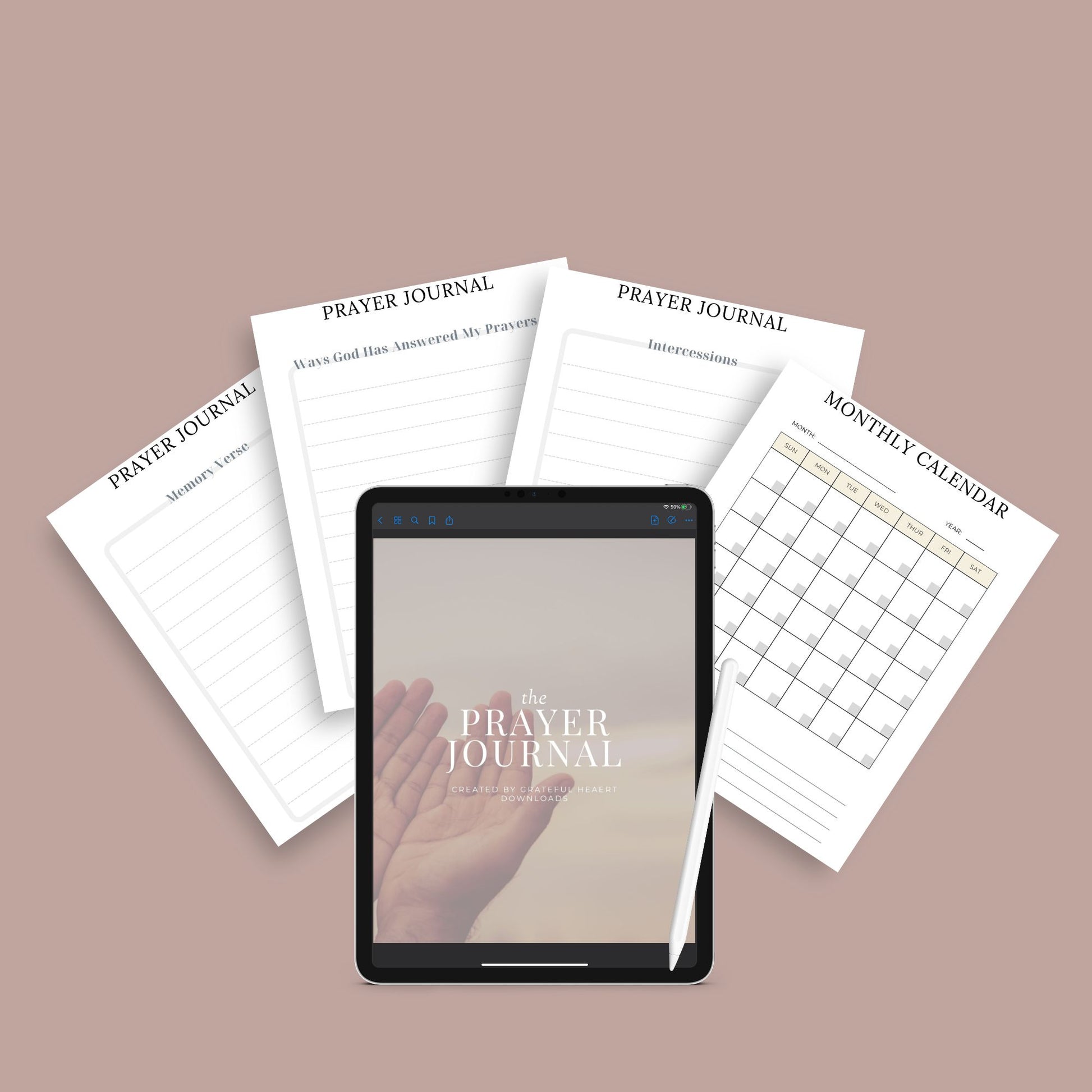 The Prayer Journal – Guided Faith-Based Reflection & Gratitude Planner | Printable PDF